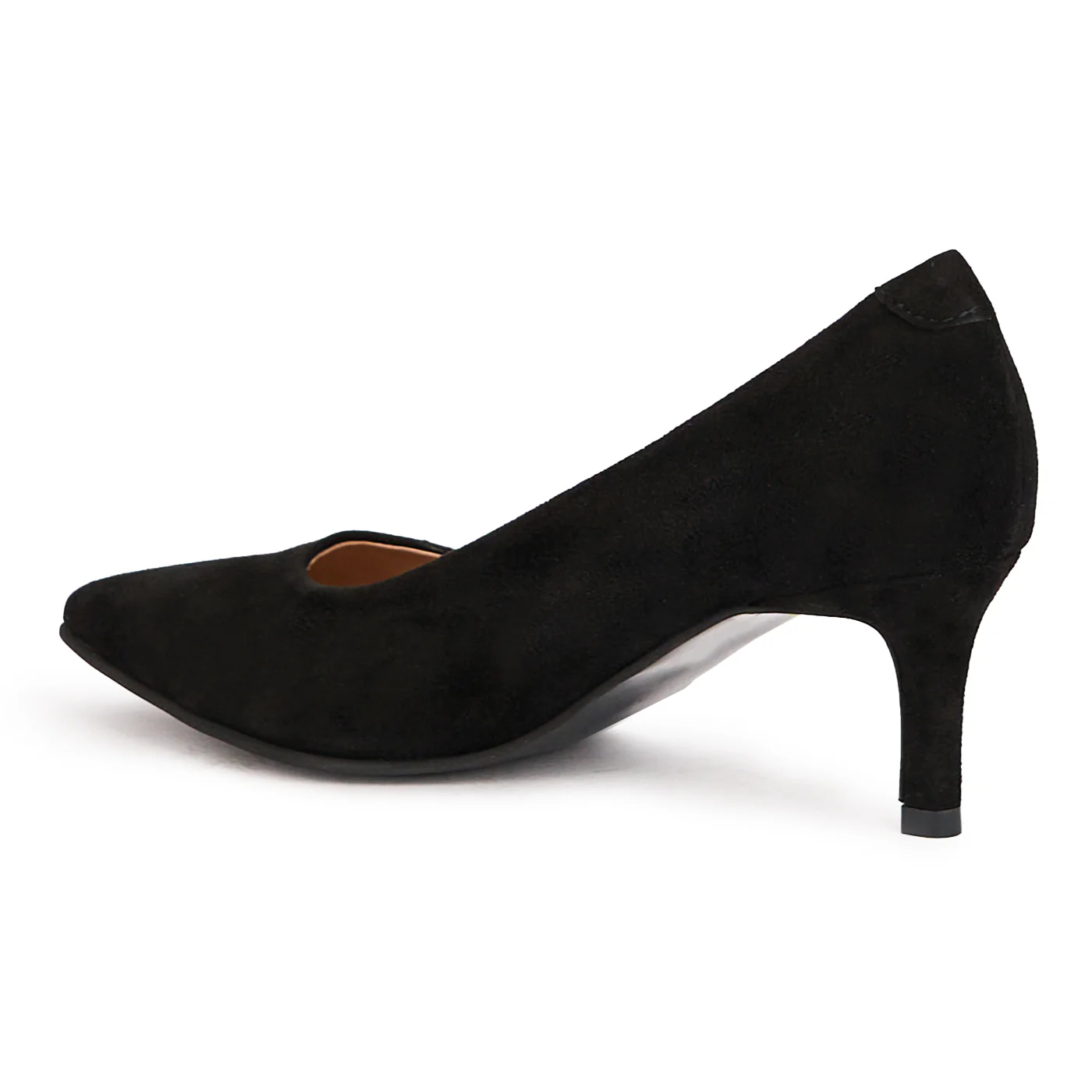 Pantofi dama din piele naturala neagra cu toc subtire 6 cm 17143 - Image 2