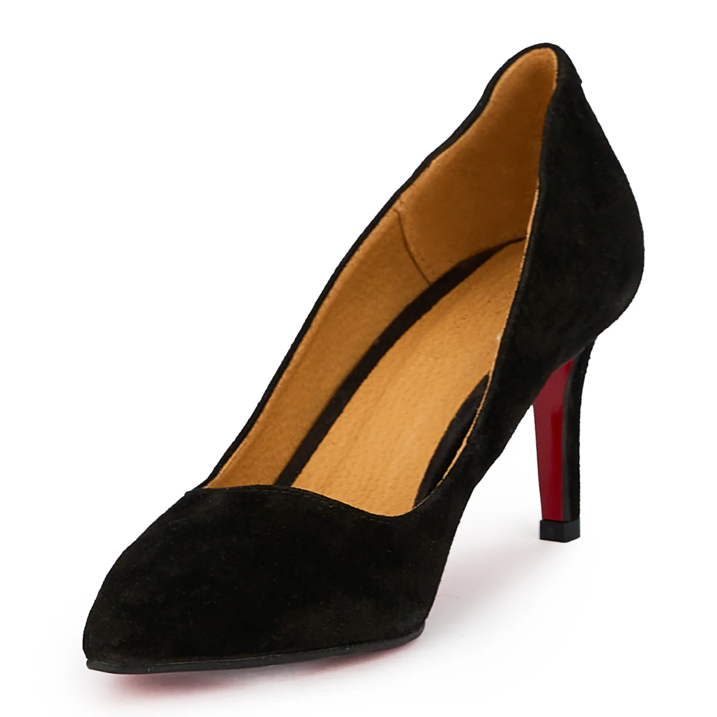 Pantofi dama din piele naturala neagra cu toc subtire 7.5 cm 15448 - Image 3