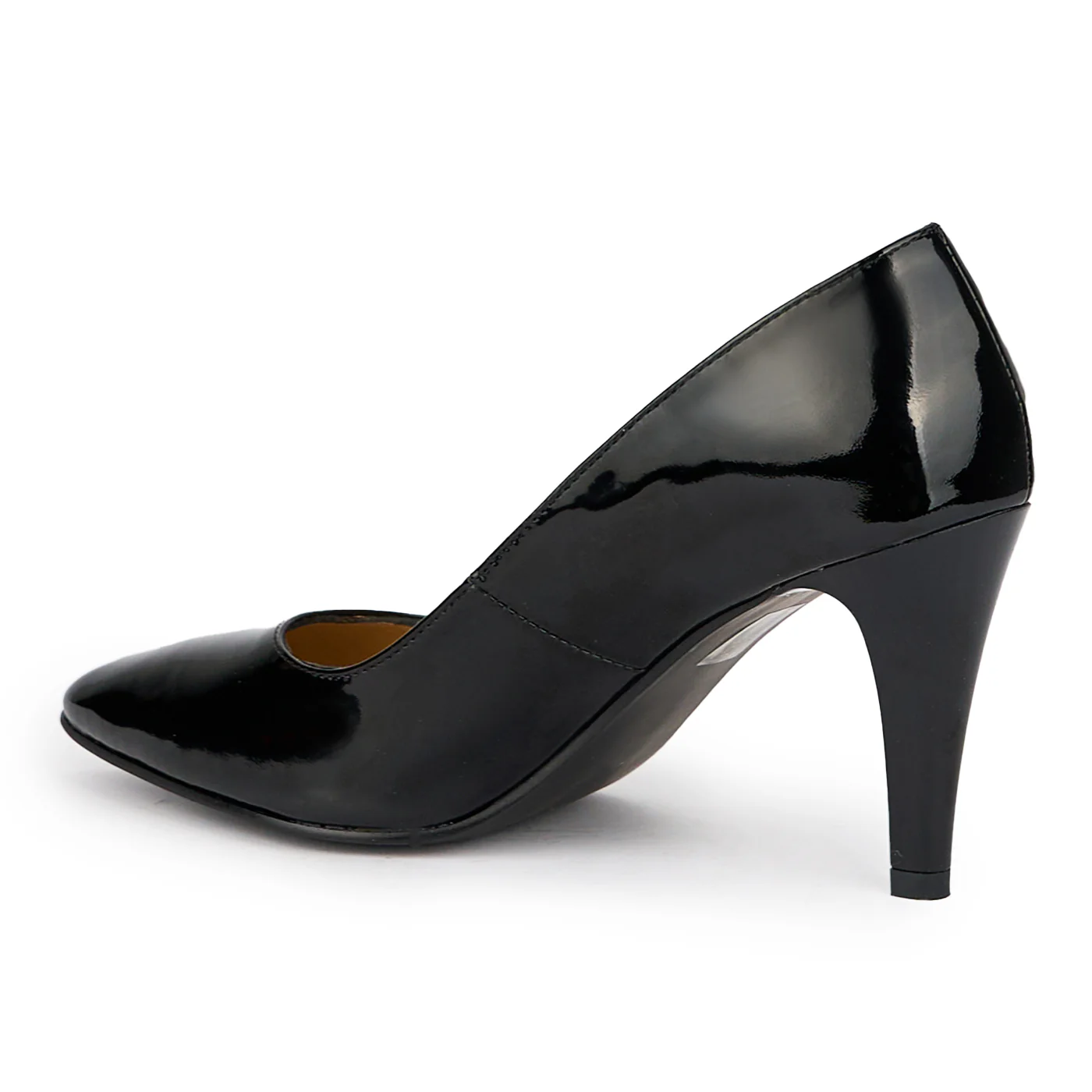 Pantofi dama din piele naturala neagra cu toc subtire 8.5 cm 15308 - Image 2
