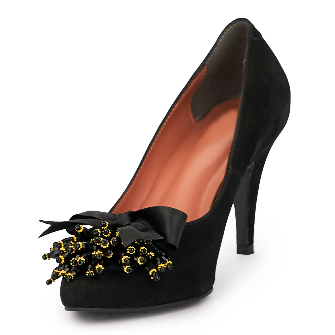 Pantofi dama din piele naturala neagra cu toc subtire 8.5 cm 15365 - Image 3