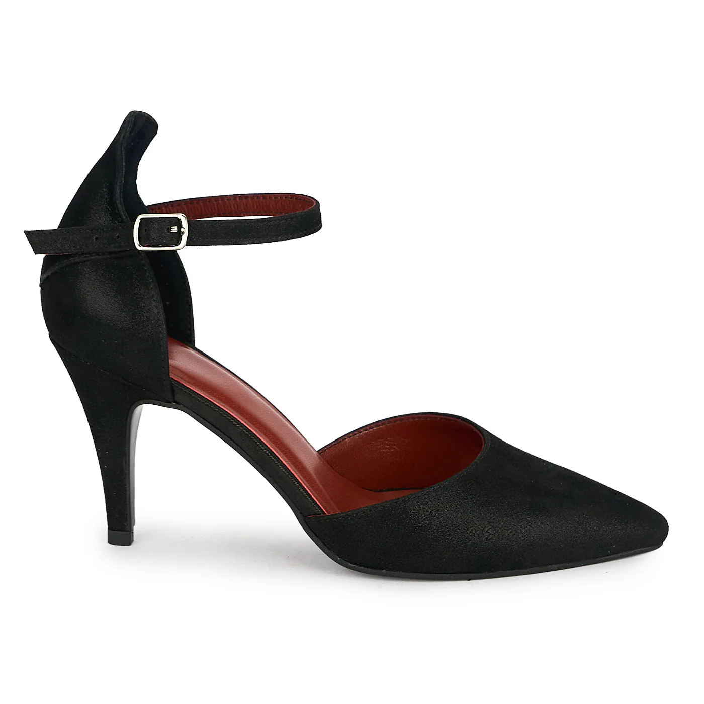 Pantofi dama din piele naturala neagra cu toc subtire 8.5 cm 19830