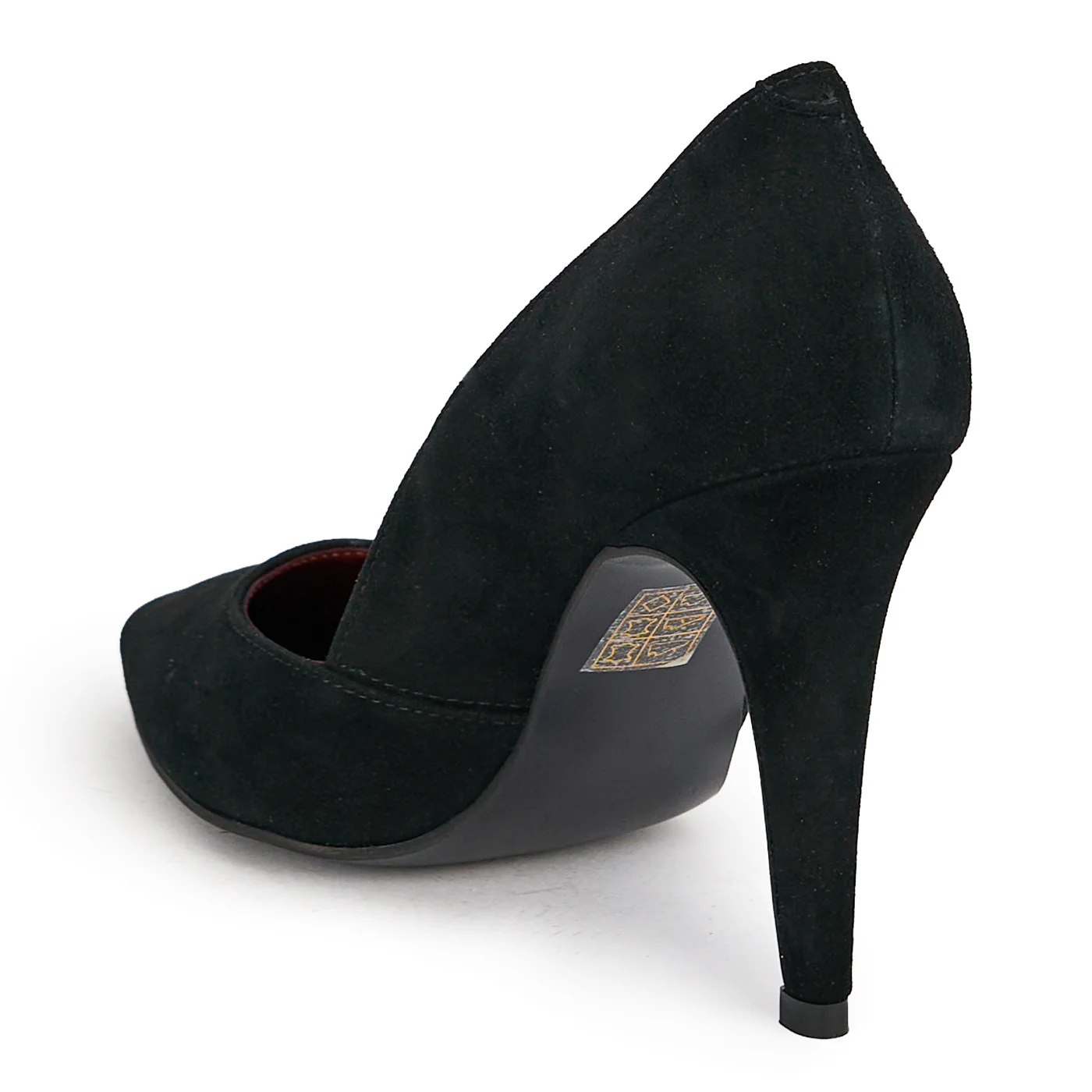 Pantofi damă din piele naturală neagra cu toc subtire 9.5 cm 19637 - Image 2