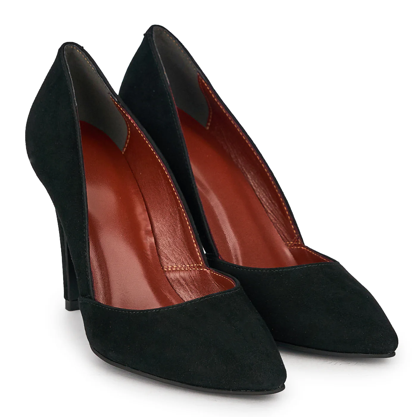 Pantofi damă din piele naturală neagra cu toc subtire 9.5 cm 19637 - Image 4