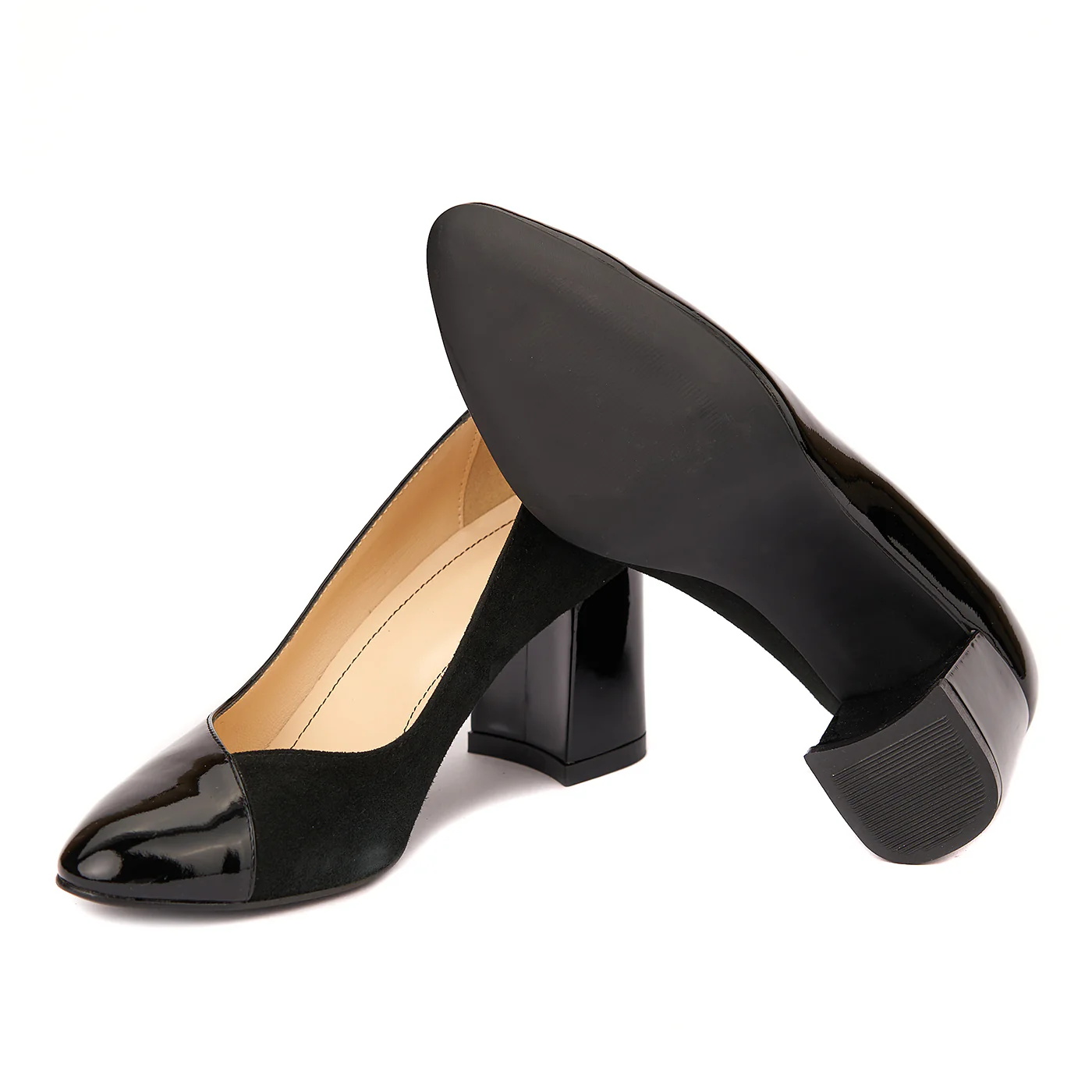 Pantofi dama din piele naturala neagra lacuita  4419 - Image 3