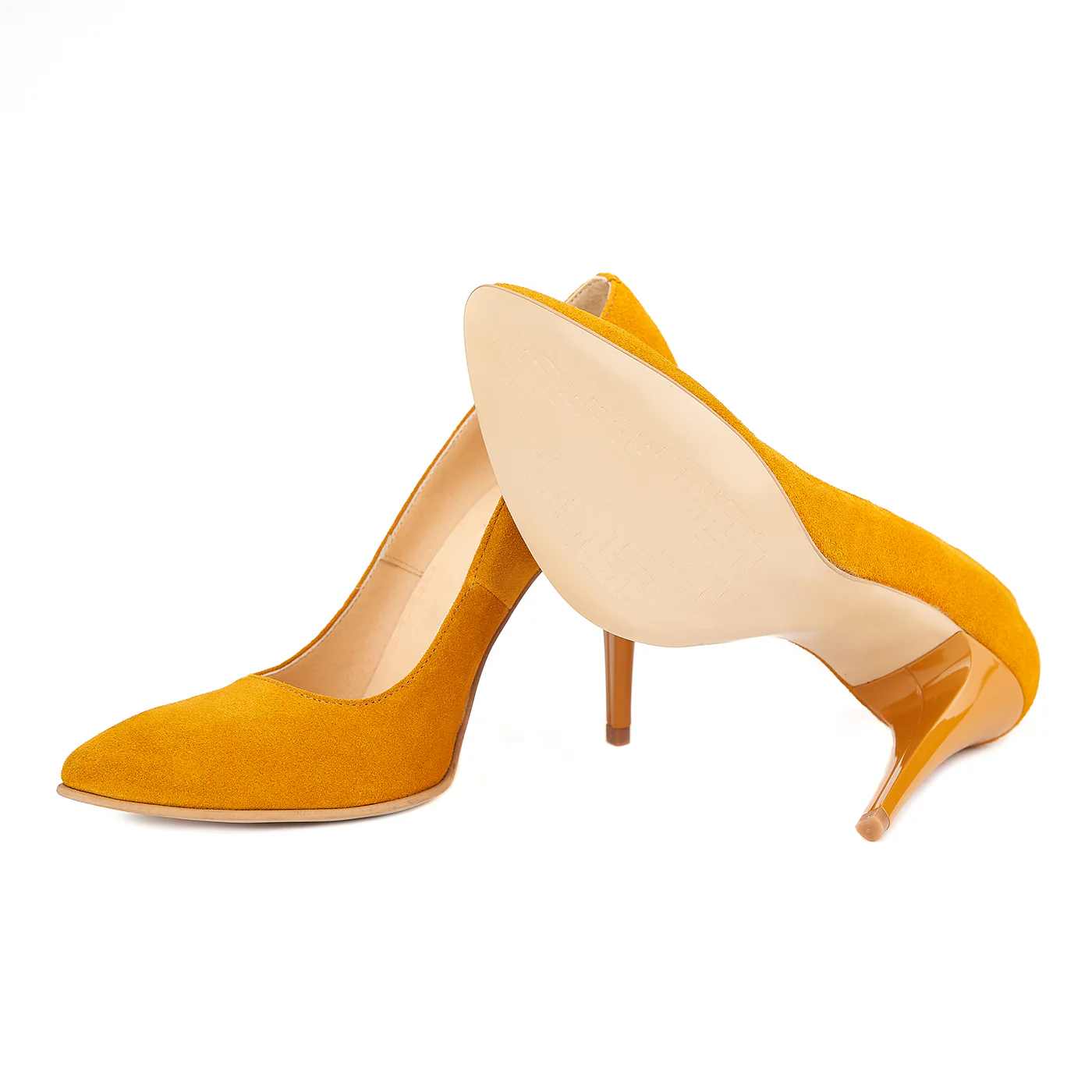 Pantofi dama din Piele Naturala Orange 4124 - Image 3
