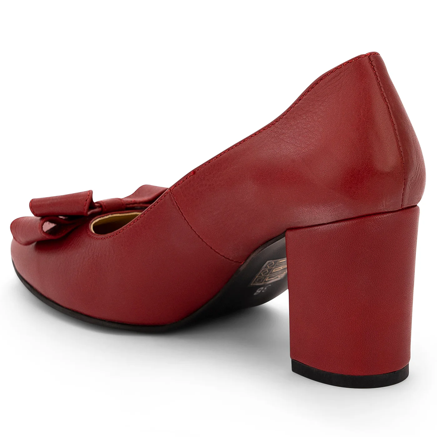 Pantofi dama din piele naturala rosie 14099 - Image 2
