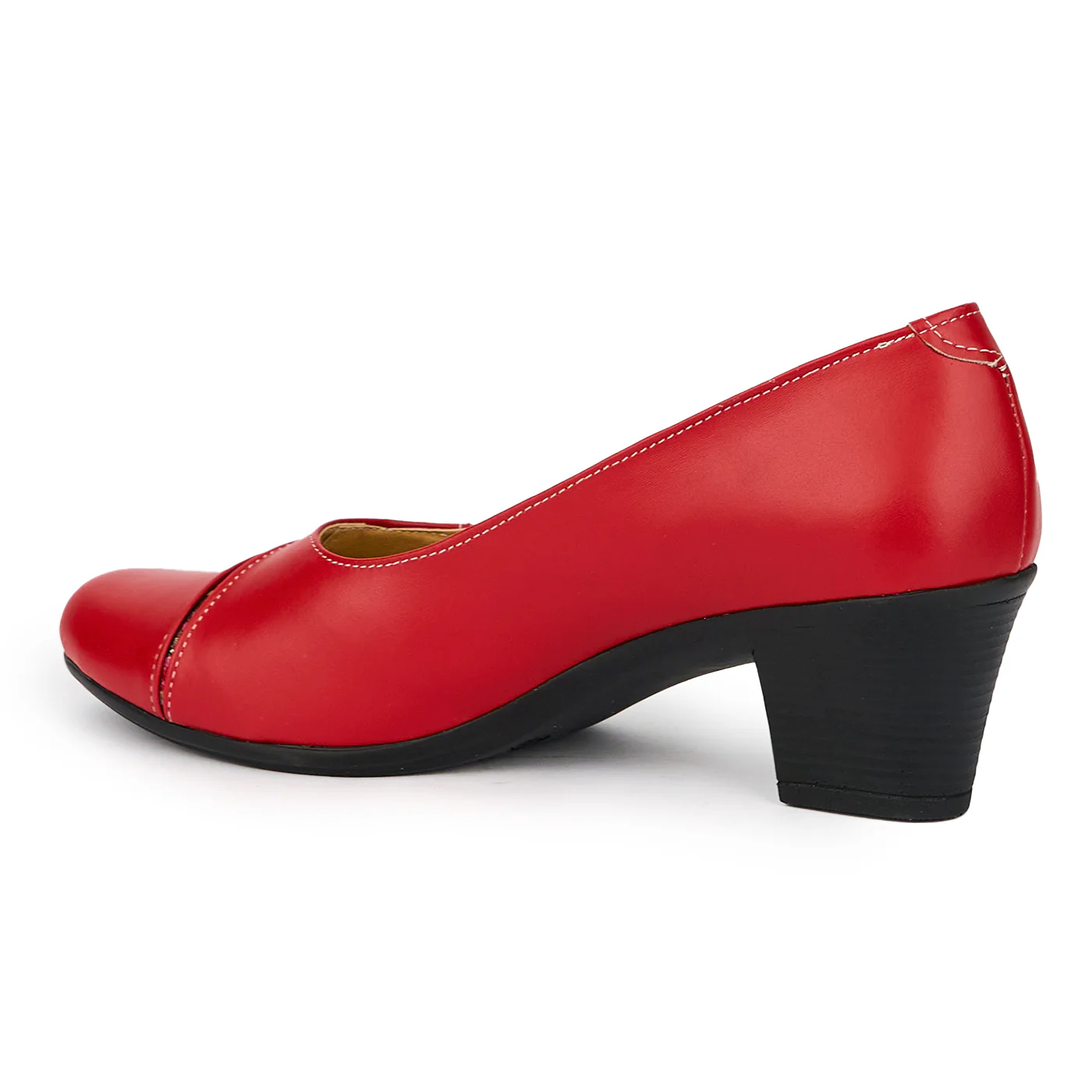 Pantofi dama din piele naturala rosie 15311 - Image 2