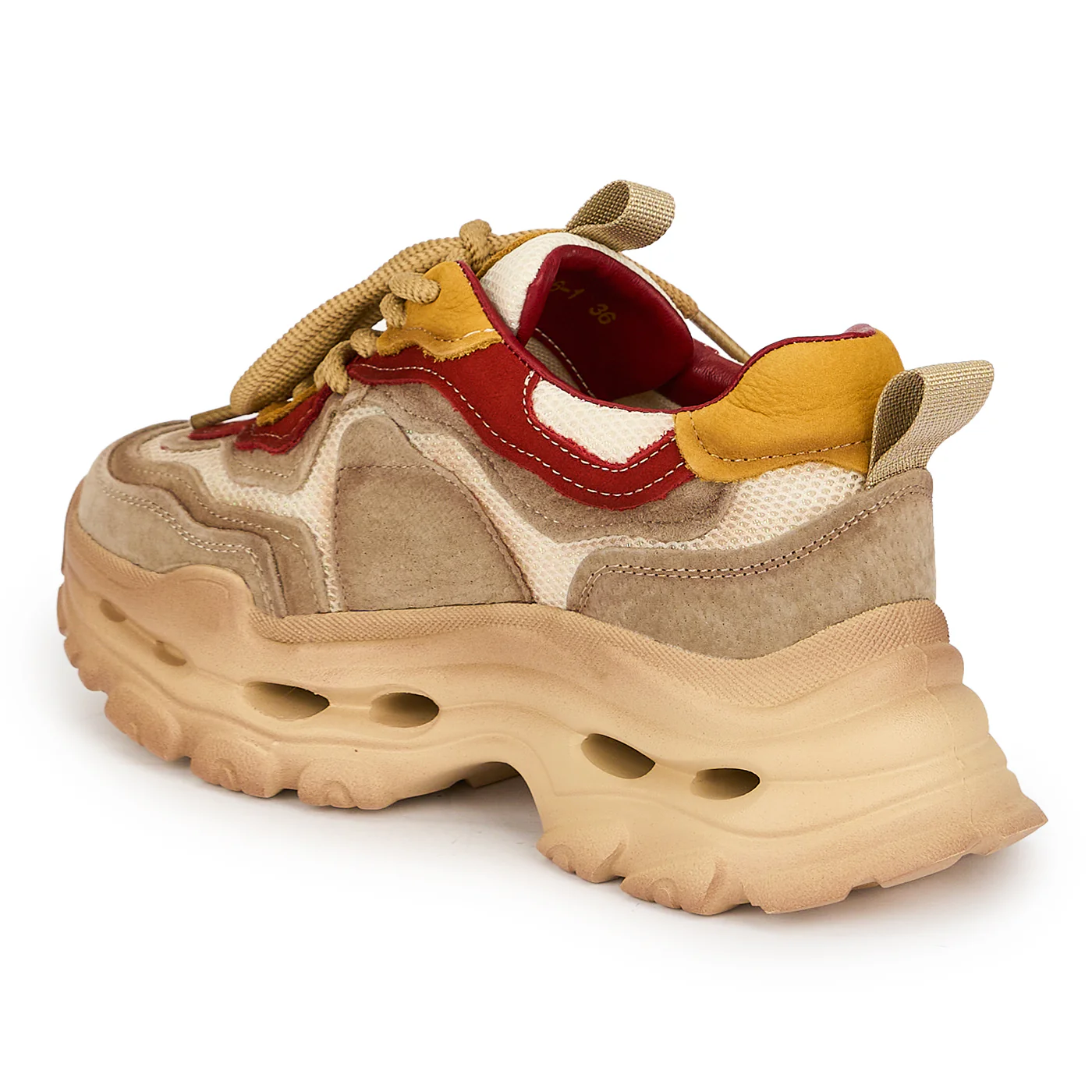 Pantofi dama din piele naturala rosie 19263 - Image 2