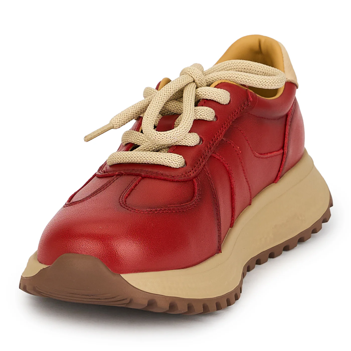Pantofi dama din piele naturala rosie 19267 - Image 3