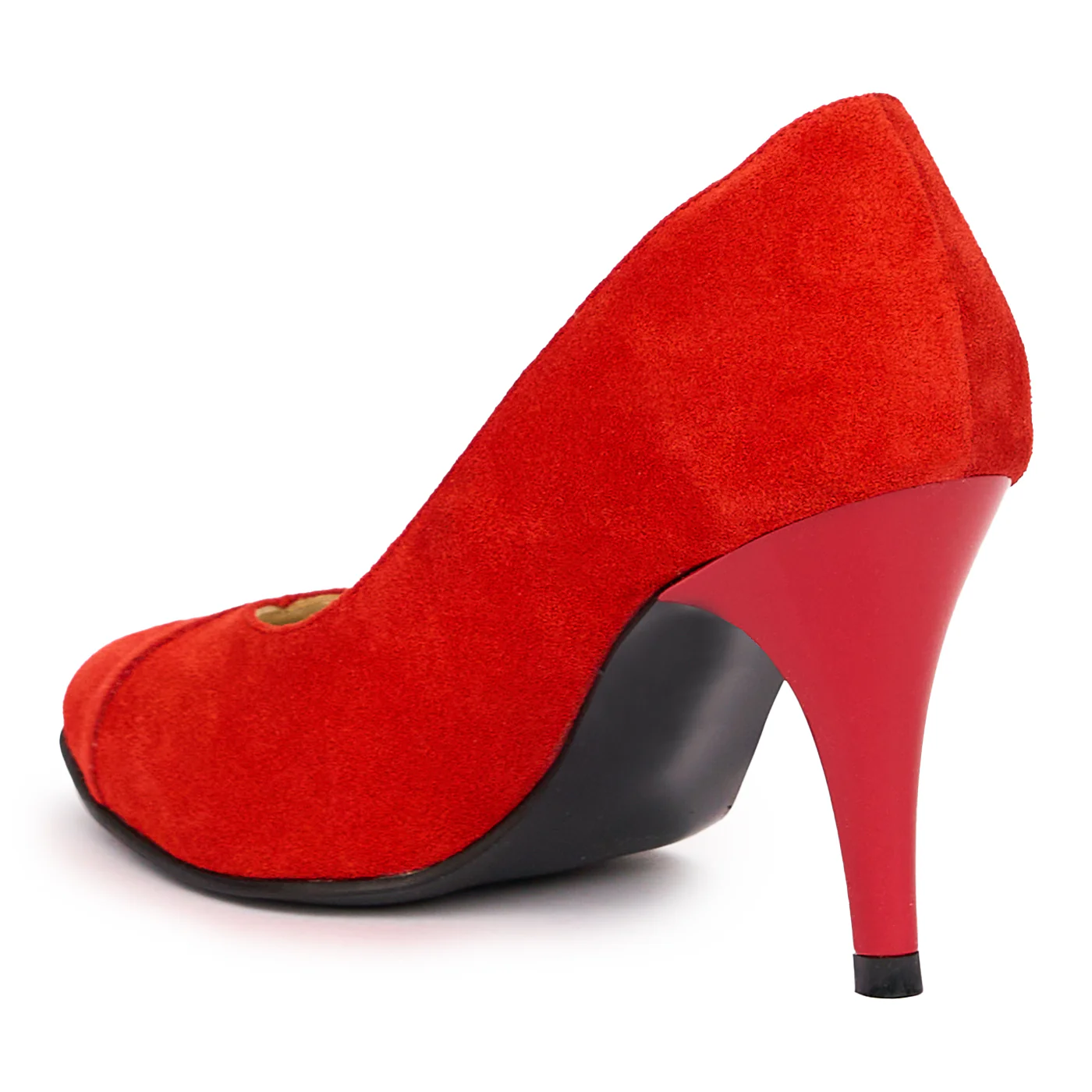 Pantofi dama din piele naturala rosie 9242 - Image 3