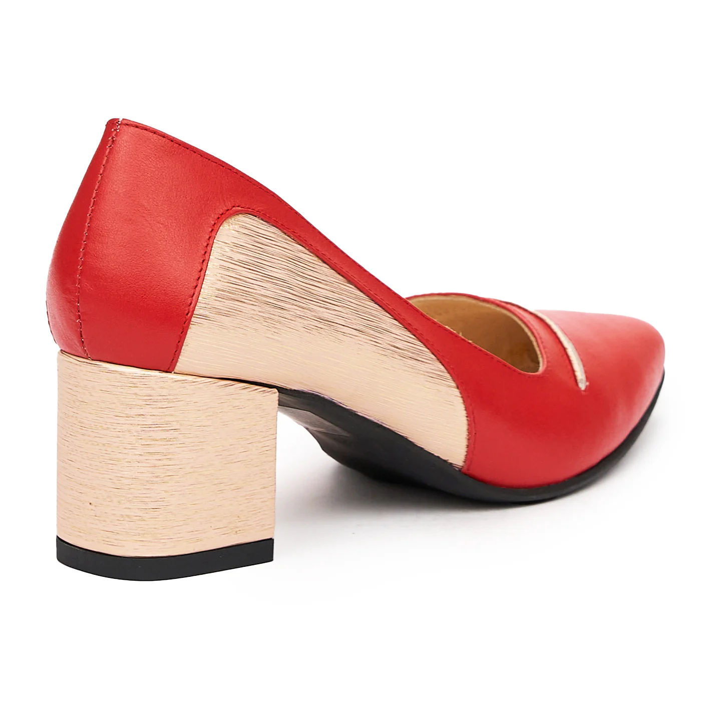 Pantofi dama din piele naturala rosie 9316 - Image 2