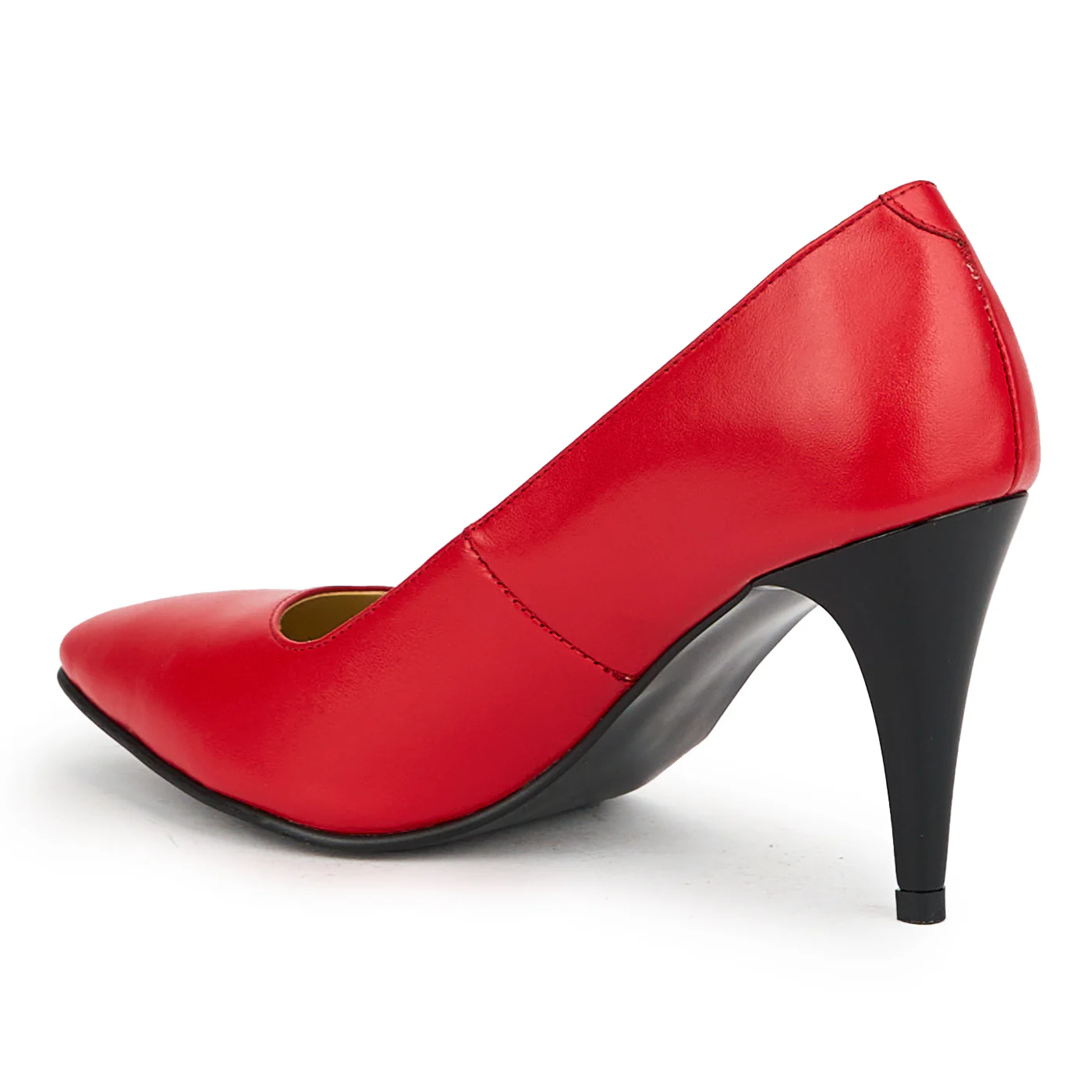Pantofi dama din piele naturala rosie cu toc subtire 10 cm 15071 - Image 2
