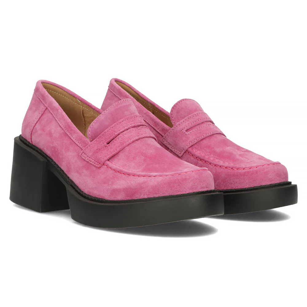 Pantofi dama din piele naturala roz 13480 - Image 4