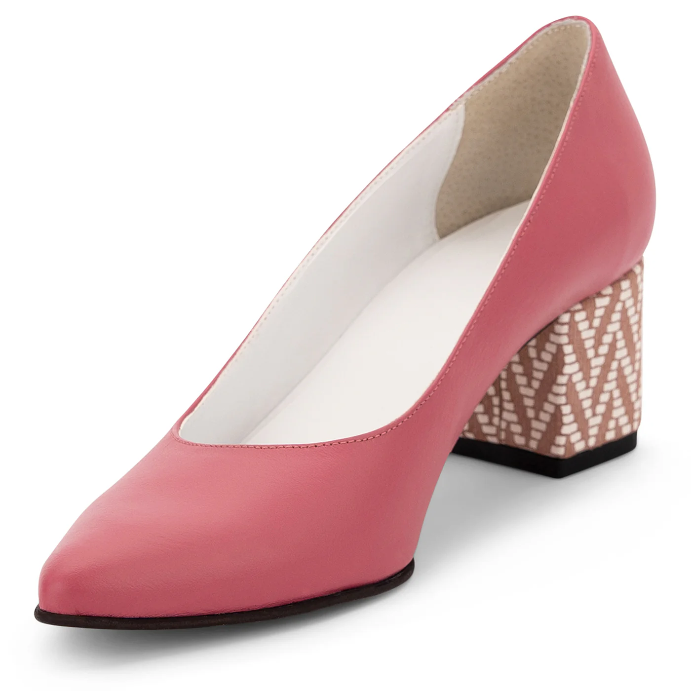 Pantofi dama din piele naturala roz 14030 - Image 3