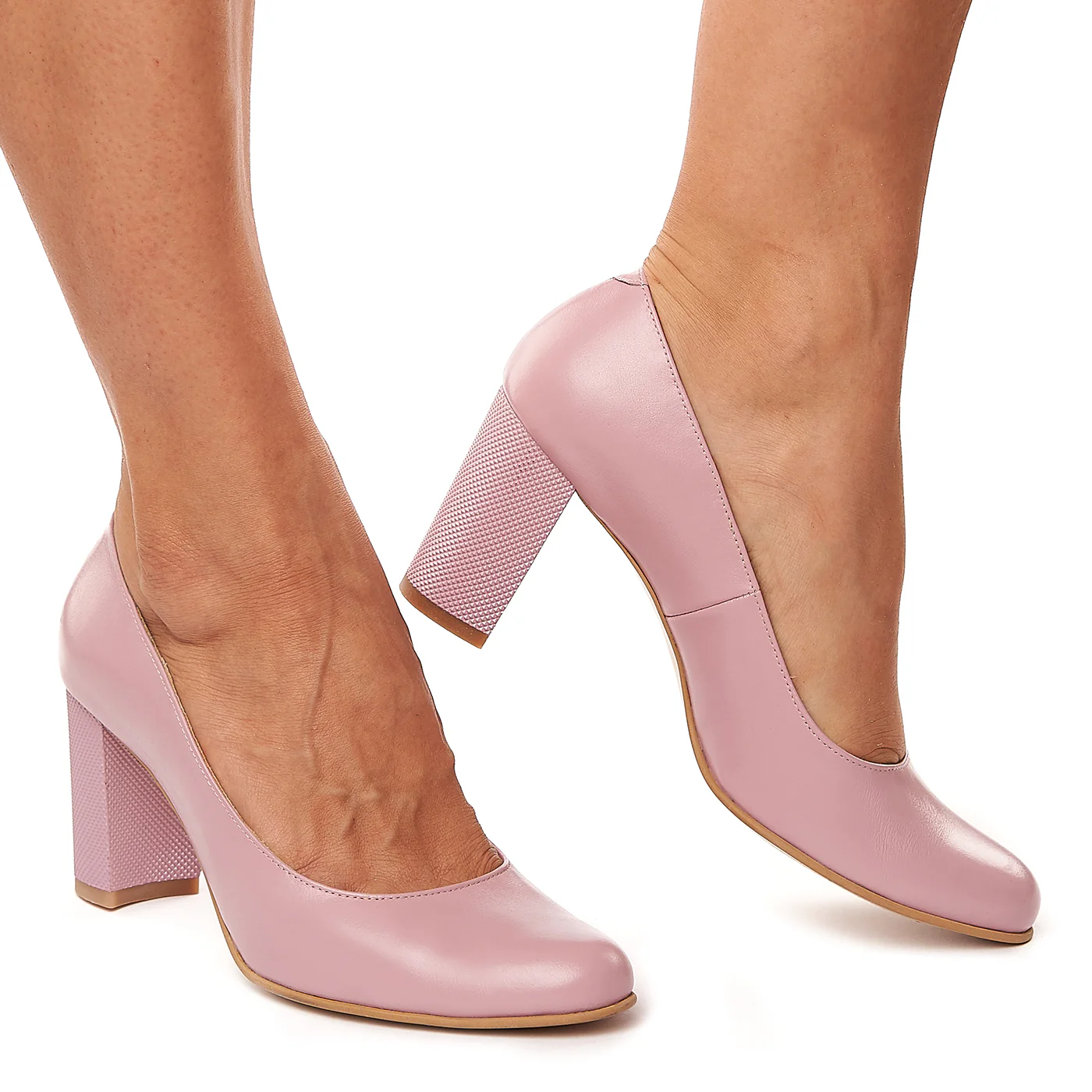 Pantofi dama din piele naturala roz 4169 - Image 2
