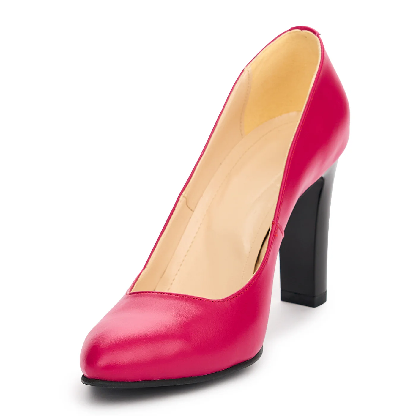 Pantofi dama din piele naturala roz toc de 9cm 13097 - Image 3