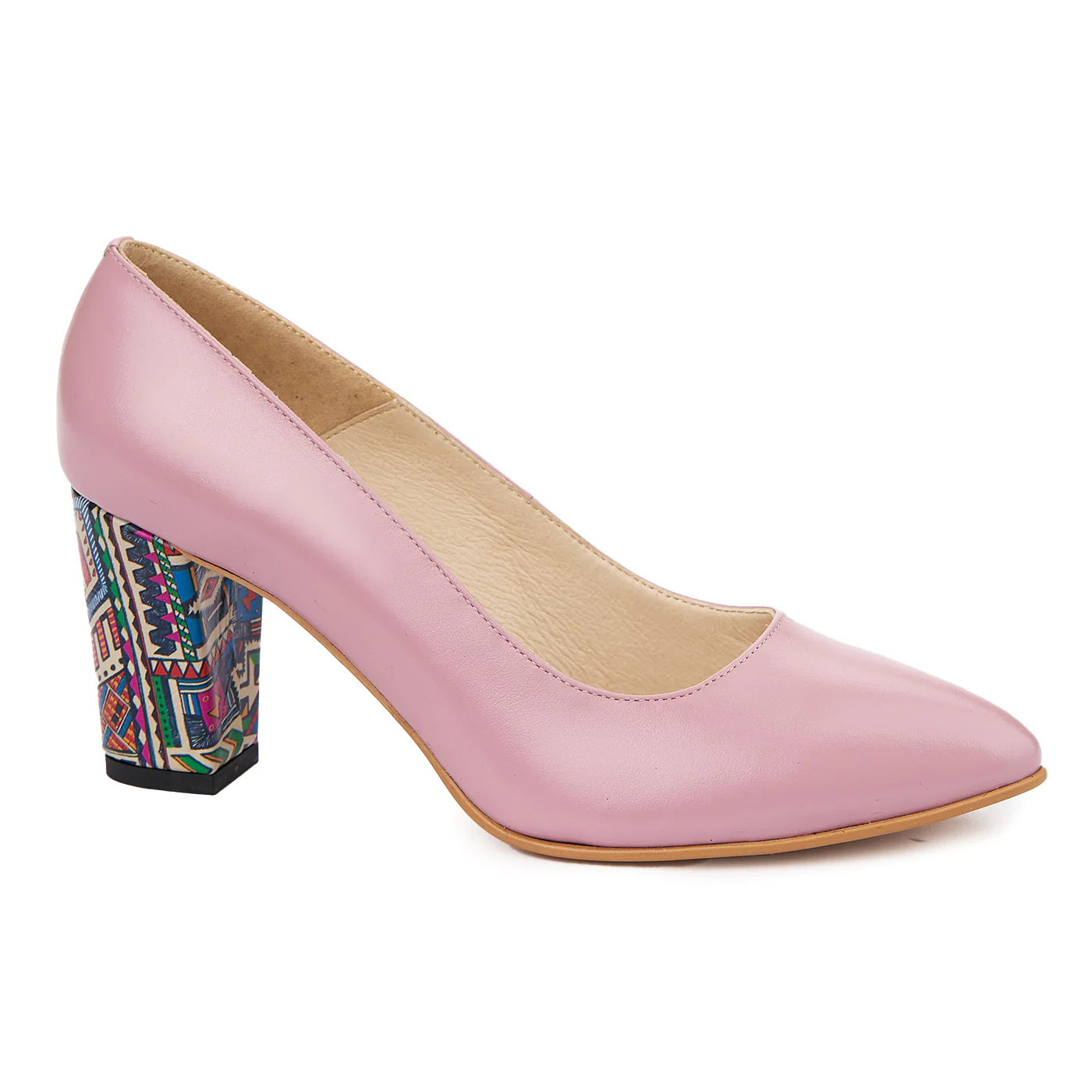 Pantofi dama din piele naturala roze 4934