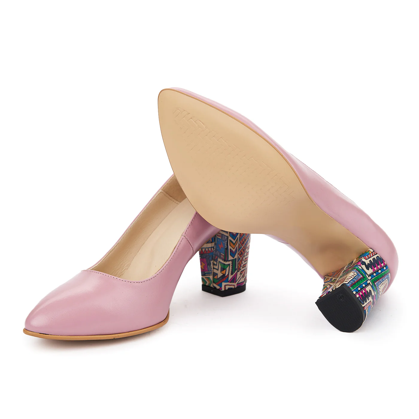 Pantofi dama din piele naturala roze 4934 - Image 3