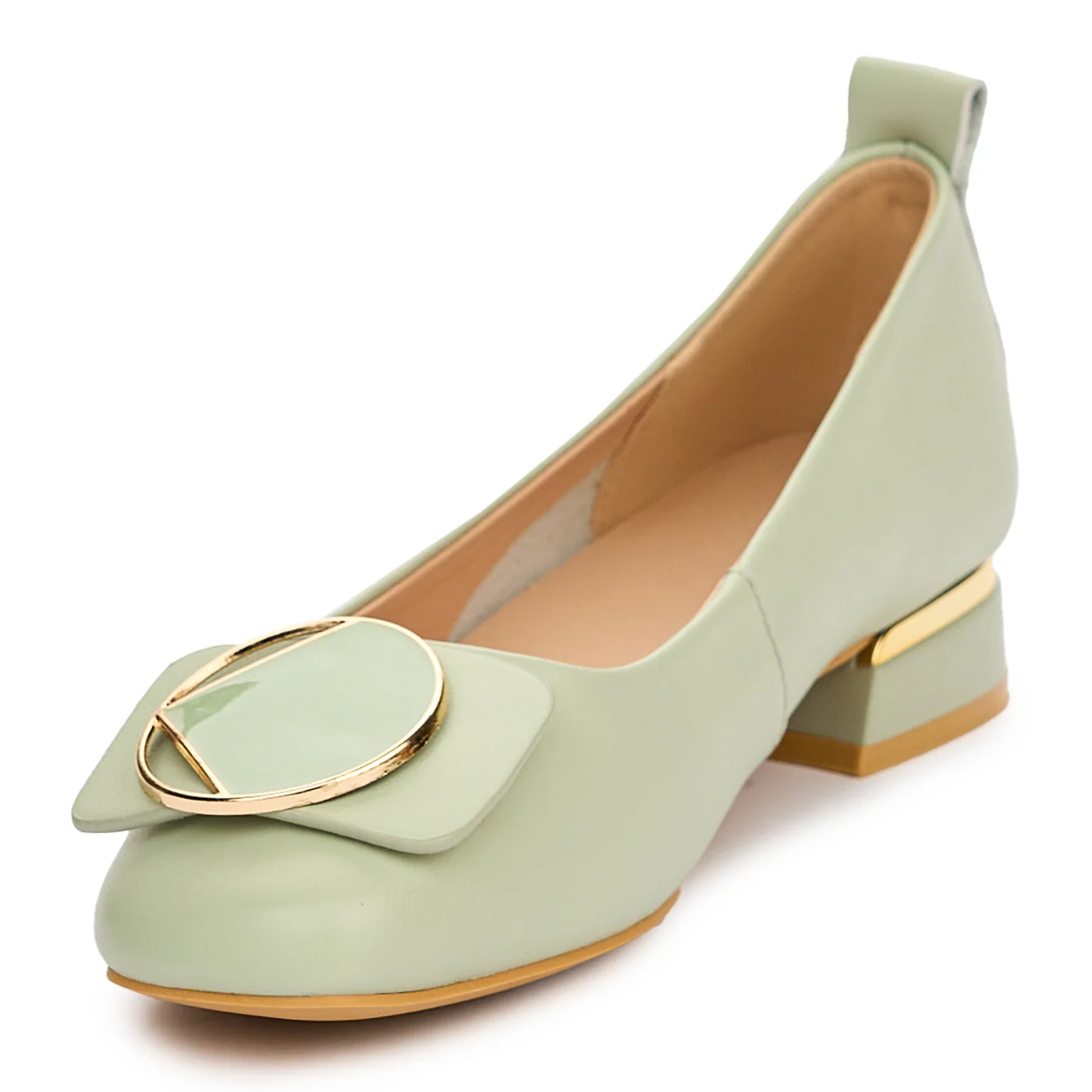 Pantofi dama din piele naturala verde 13105 - Image 3