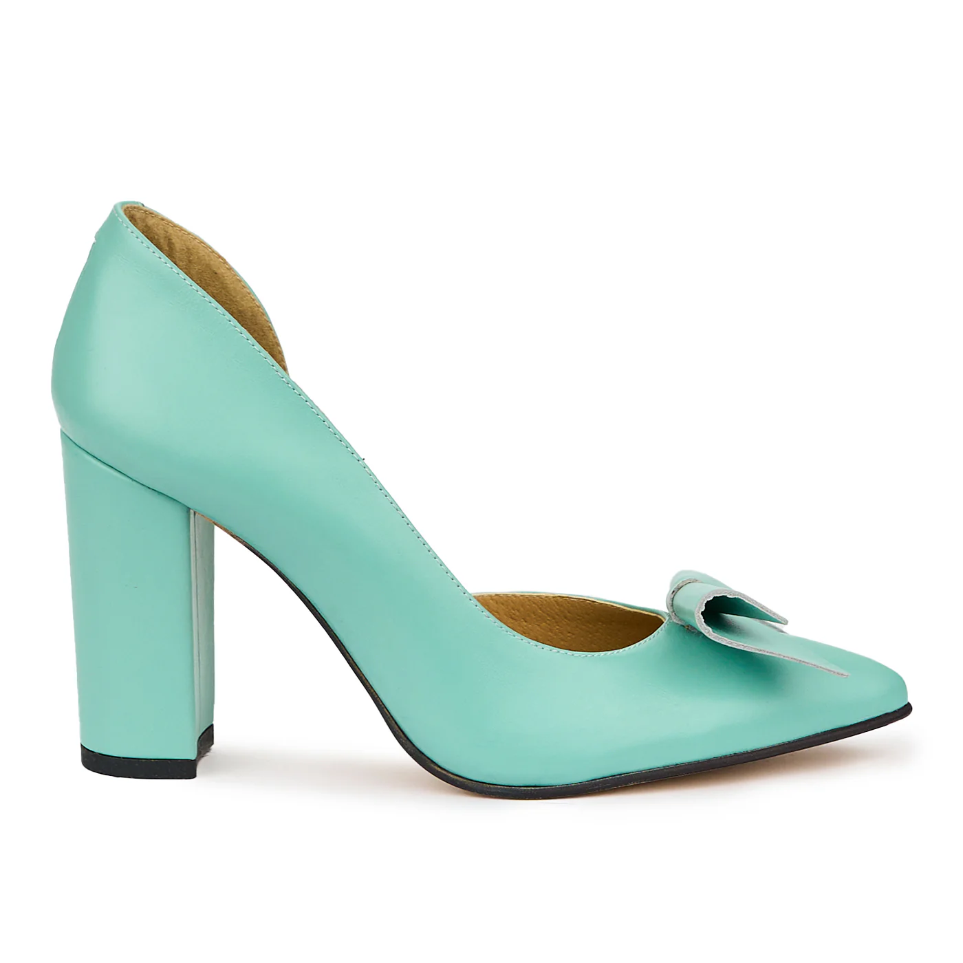 Pantofi dama din piele naturala verde 14025