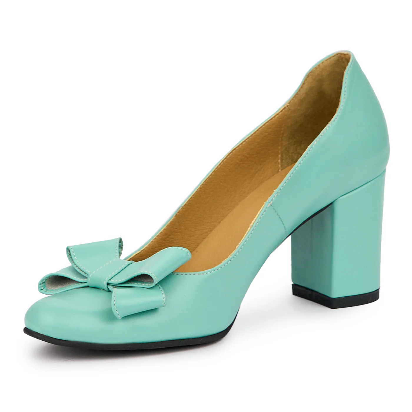 Pantofi dama din piele naturala verde 14105 - Image 3