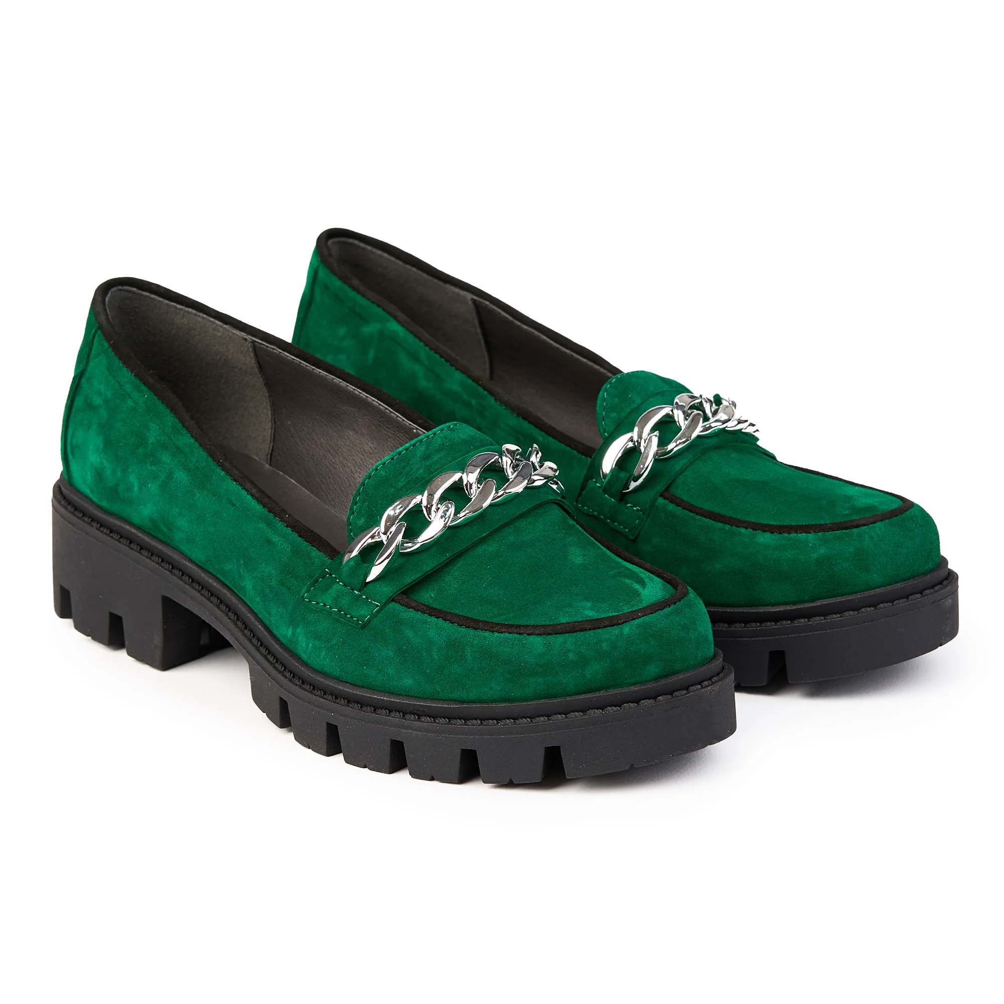 Pantofi dama din piele naturala verde 14821 - Image 3