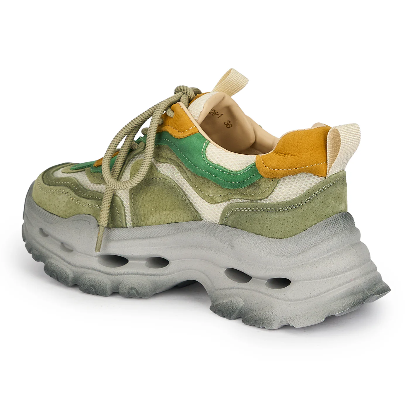 Pantofi dama din piele naturala verde 19321 - Image 2