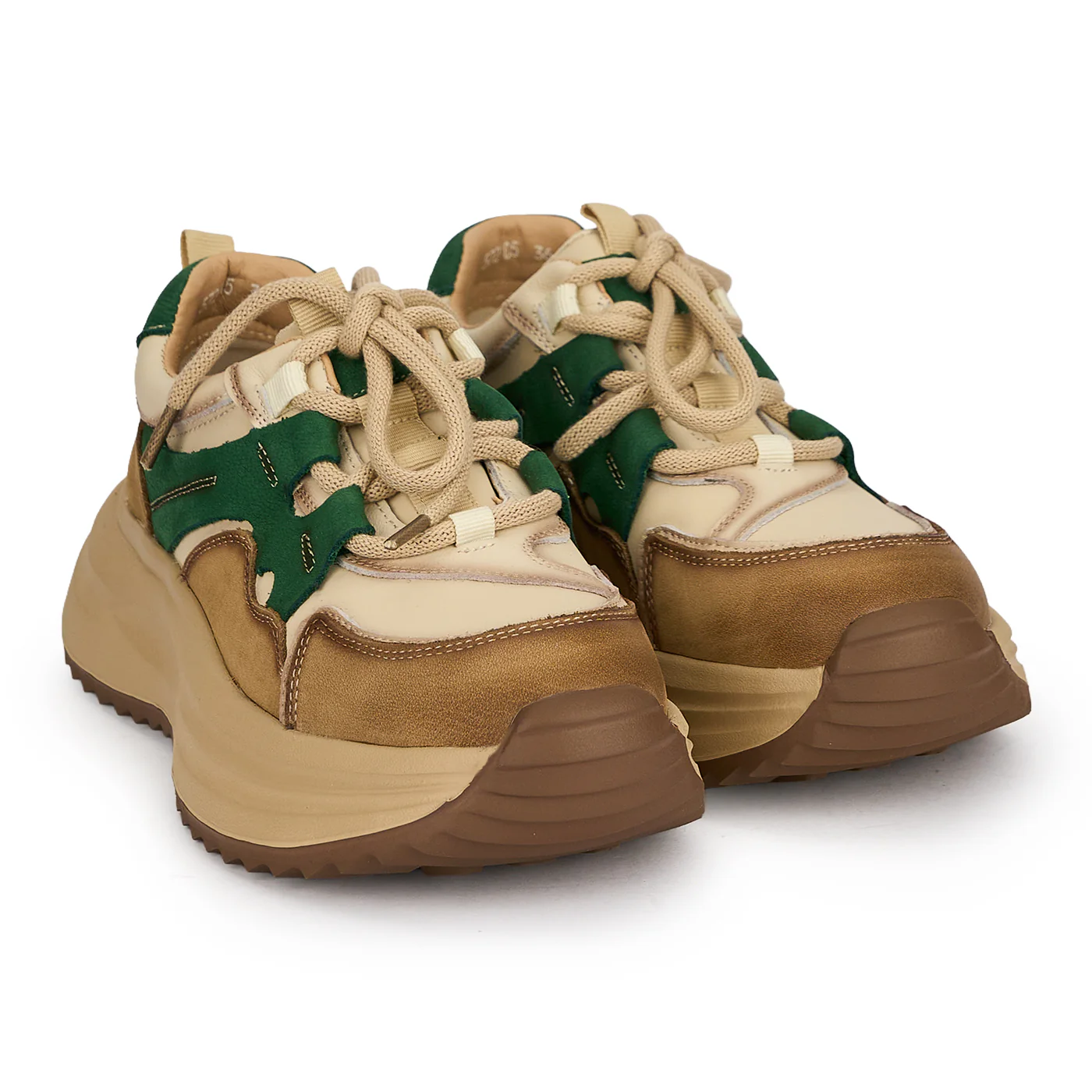 Pantofi dama din piele naturala verde 19534 - Image 4