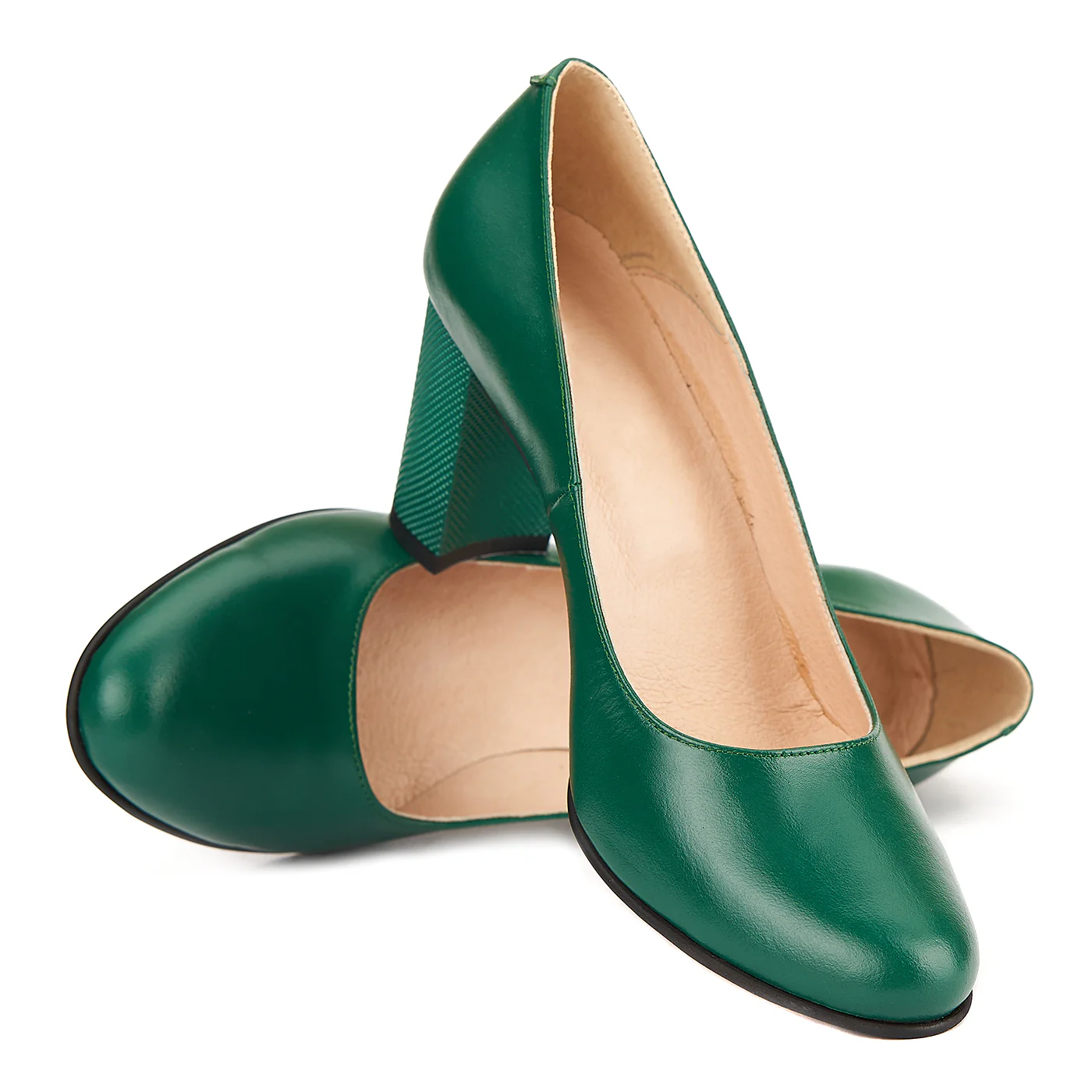 Pantofi dama din piele naturala verde 4137 - Image 4