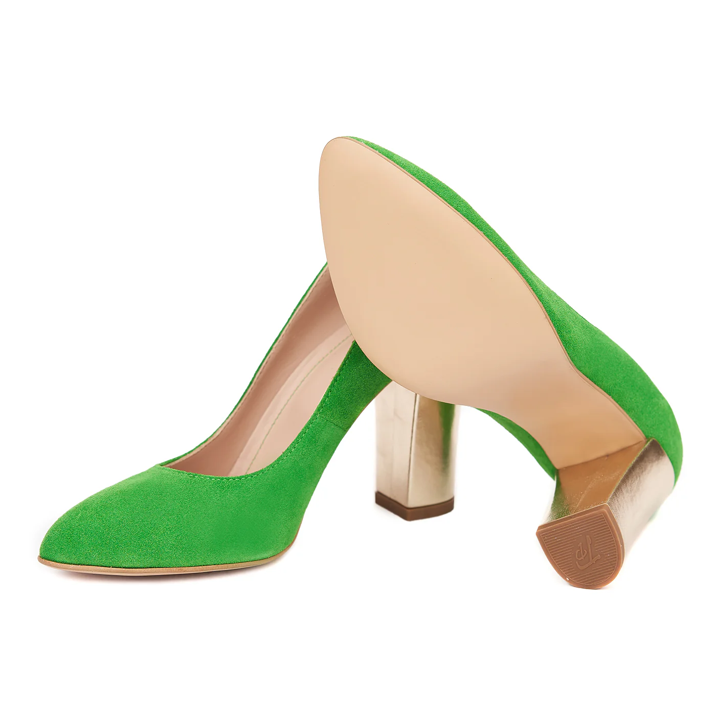 Pantofi dama din piele naturala verde 4590 - Image 3