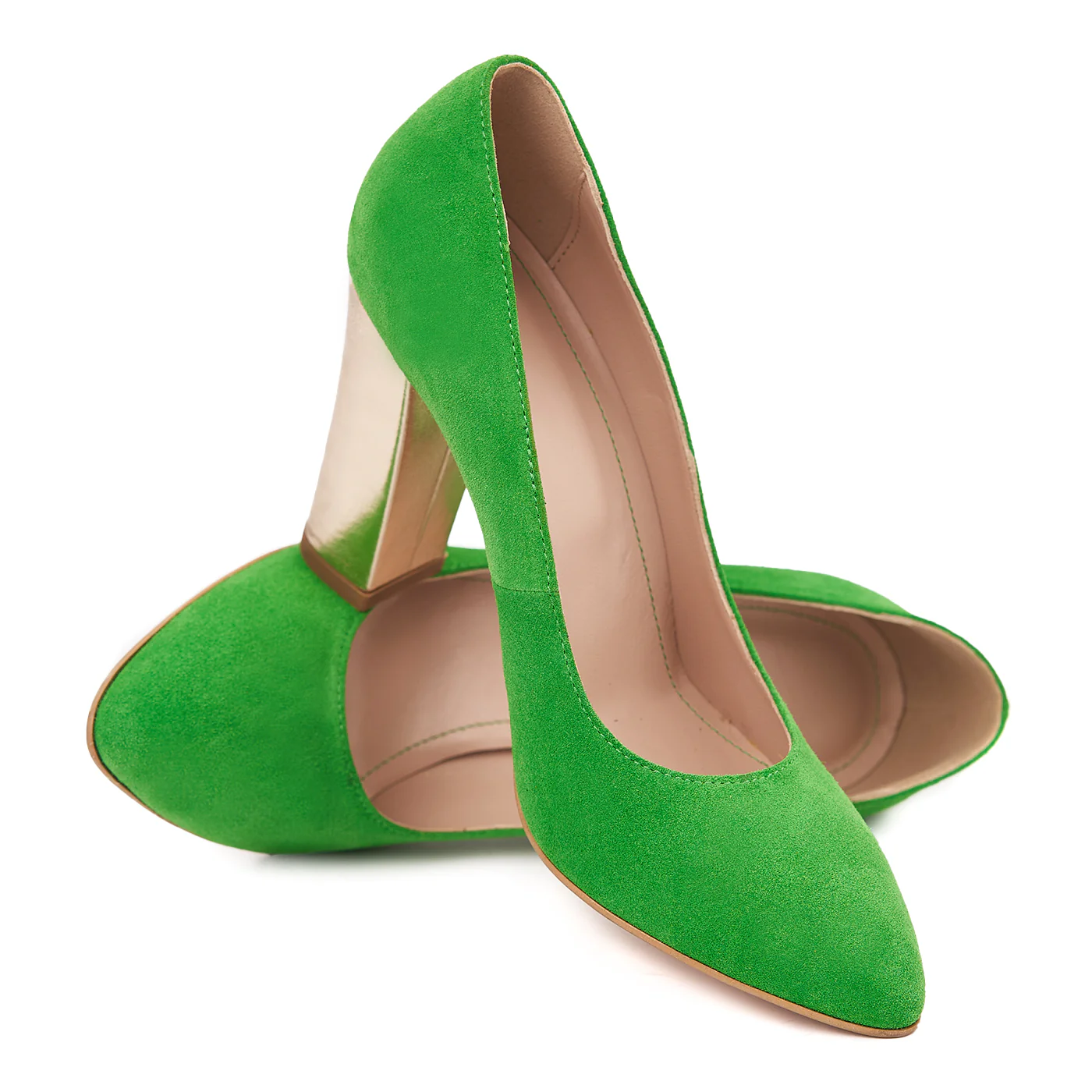 Pantofi dama din piele naturala verde 4590 - Image 4