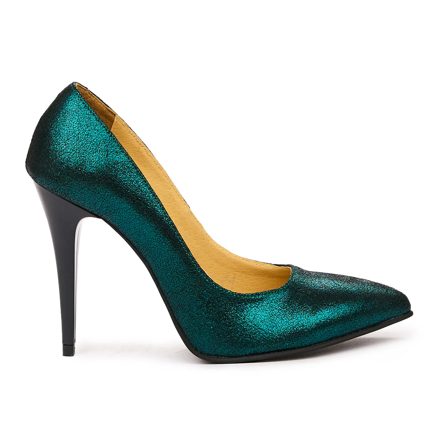 Pantofi dama din piele naturala verde 9299