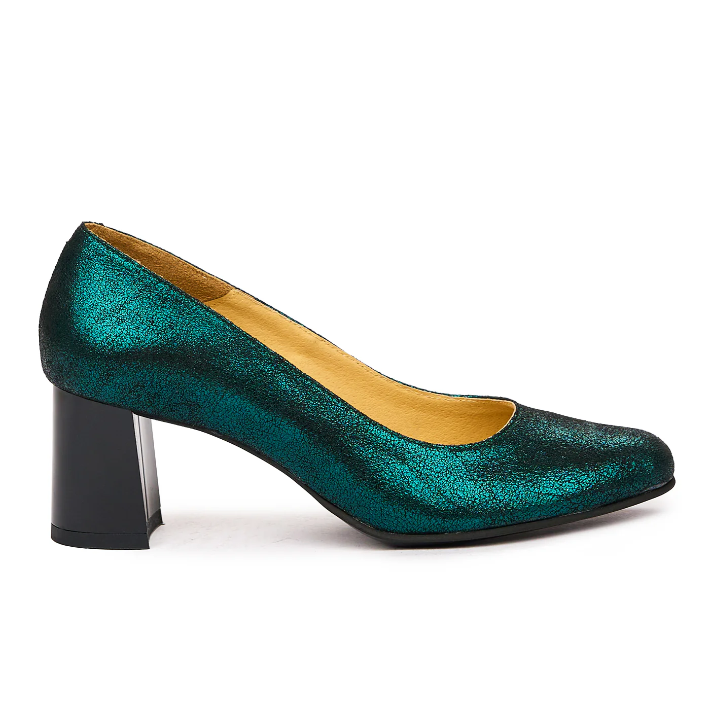 Pantofi dama din piele naturala verde 9305
