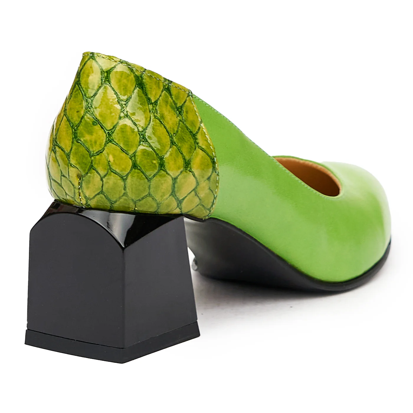 Pantofi dama din piele naturala verde 9405 - Image 2