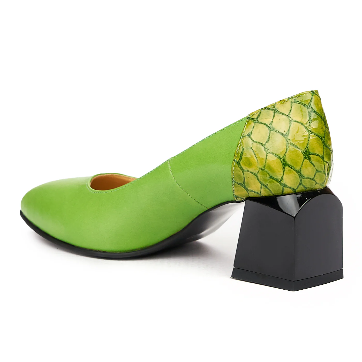 Pantofi dama din piele naturala verde 9405 - Image 3