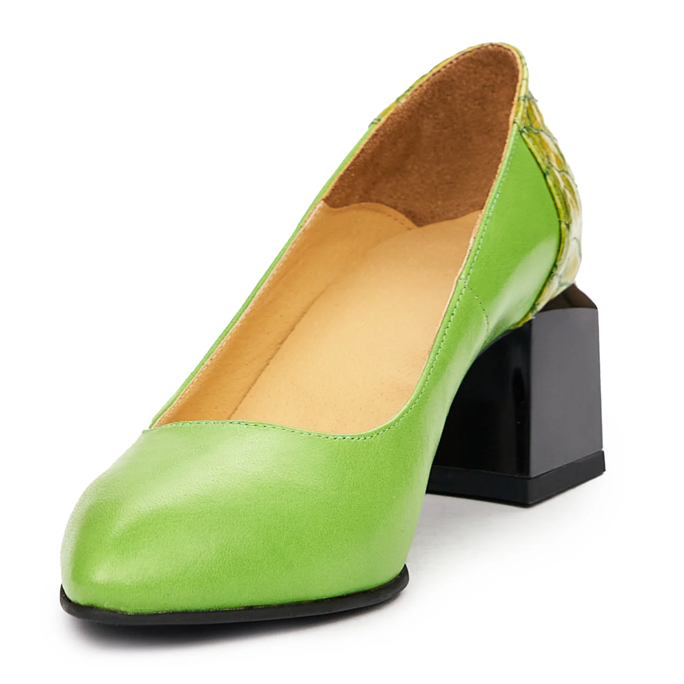 Pantofi dama din piele naturala verde 9405 - Image 4