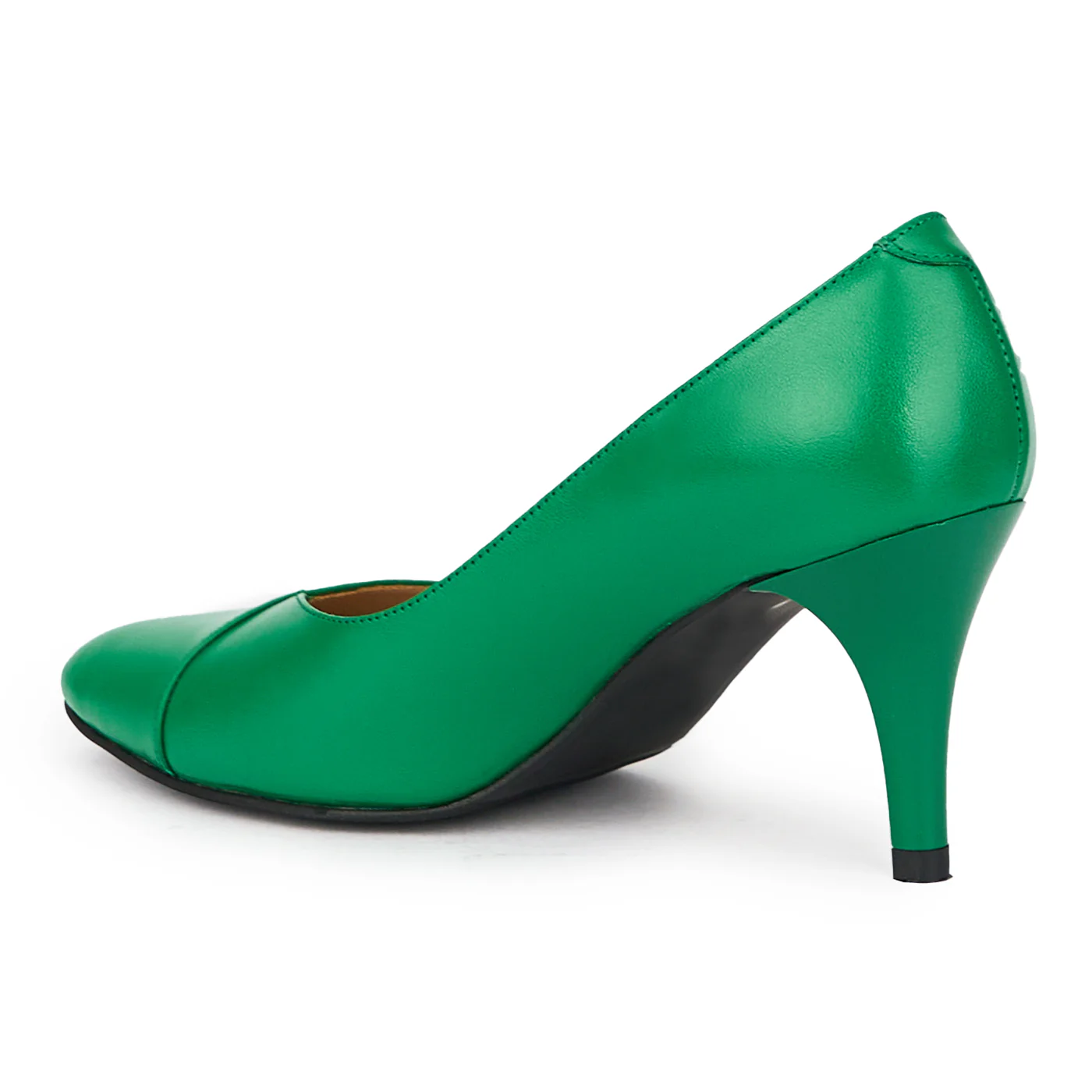 Pantofi dama din piele naturala verde cu toc subtire  8 cm 15463 - Image 2