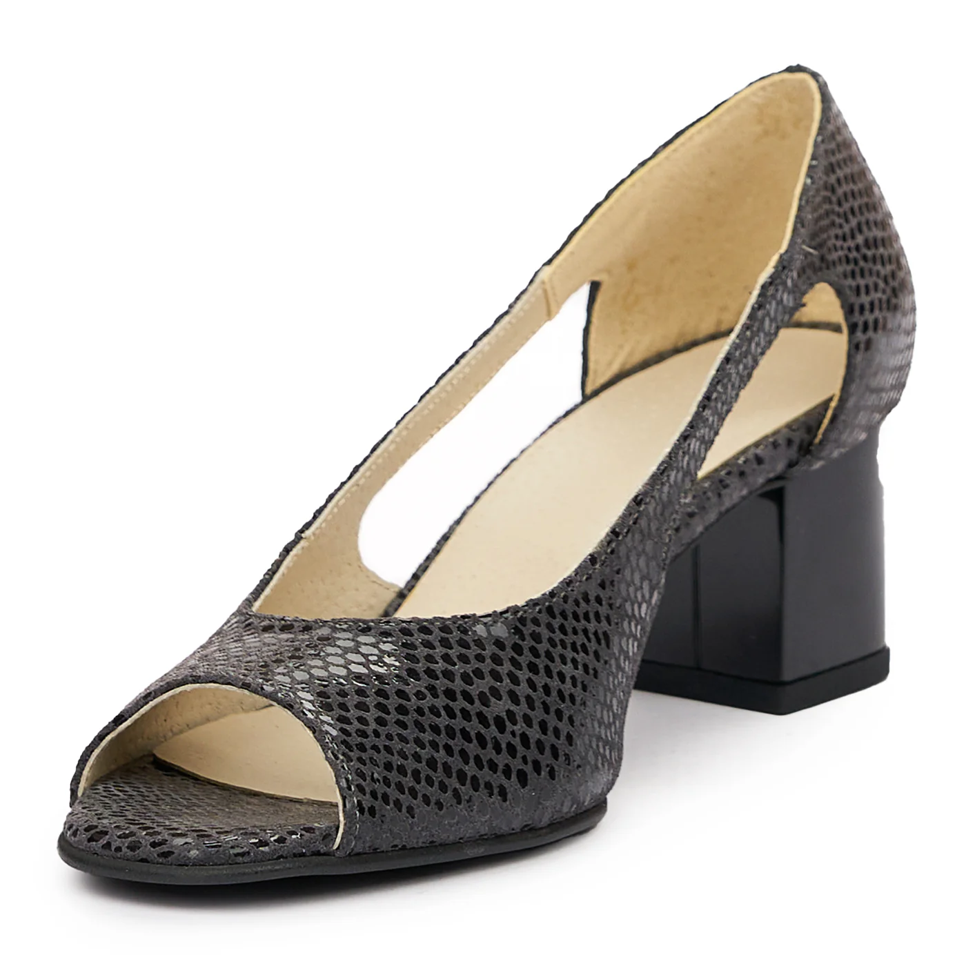 Pantofi dama din piele neagra 9356 - Image 4