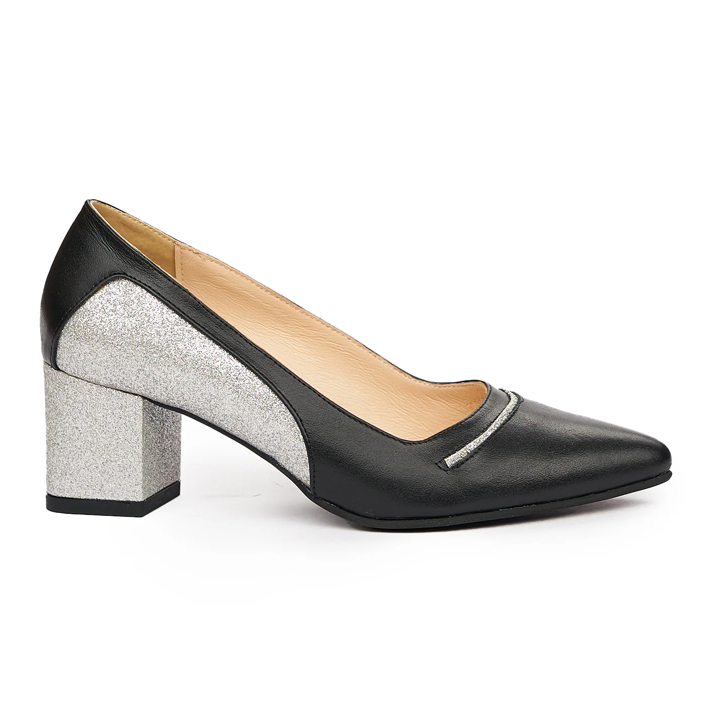 Pantofi dama din piele neagra 9357