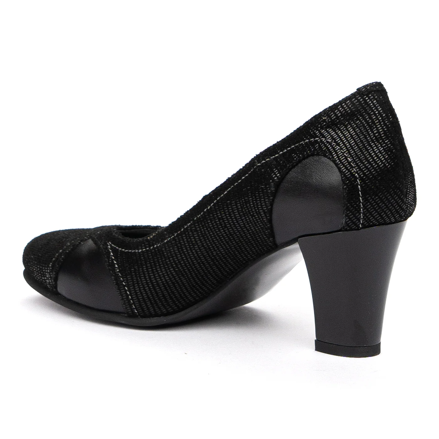 Pantofi dama eleganti din piele naturala neagra 9516 - Image 3