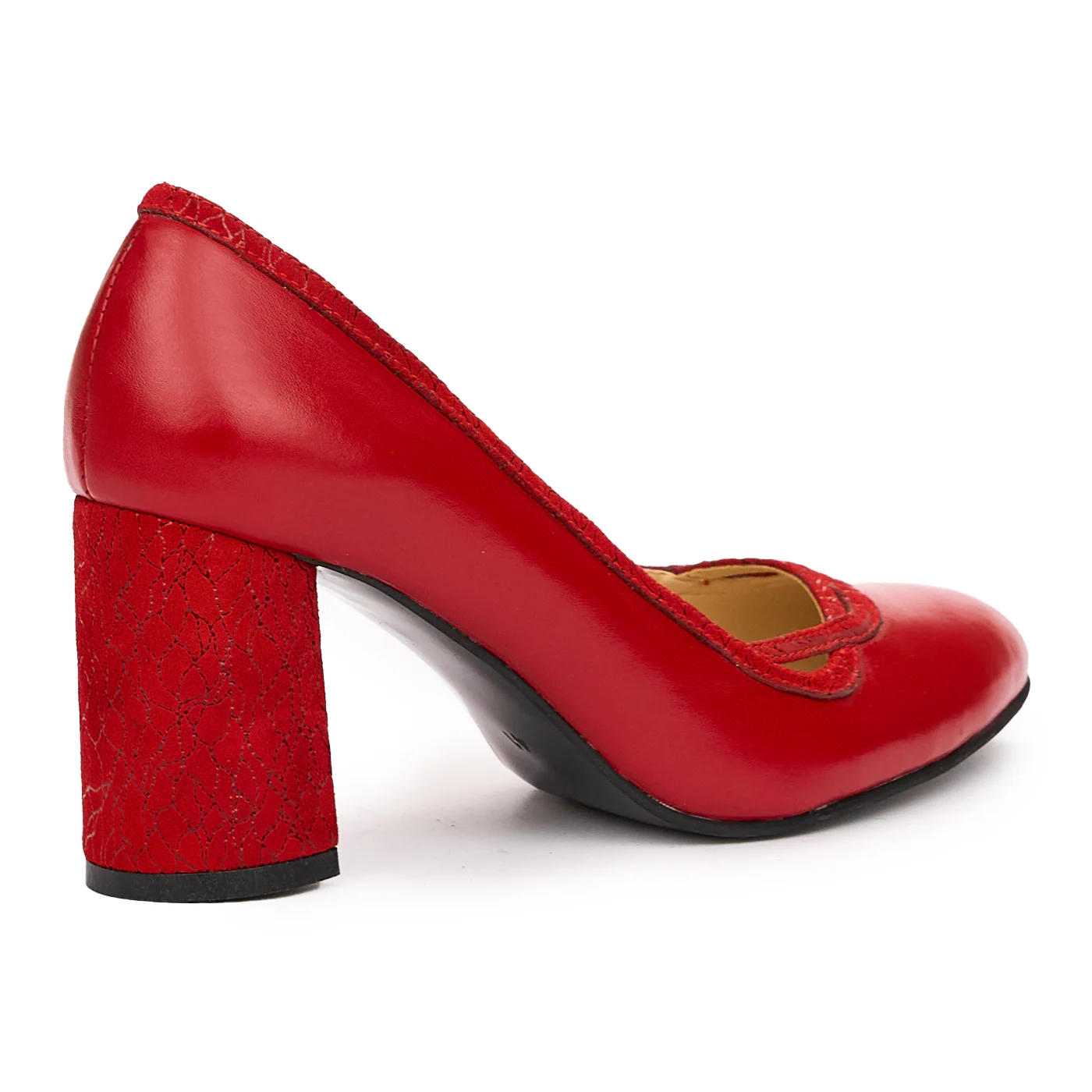Pantofi dama eleganti din piele naturala rosie 9221 - Image 2