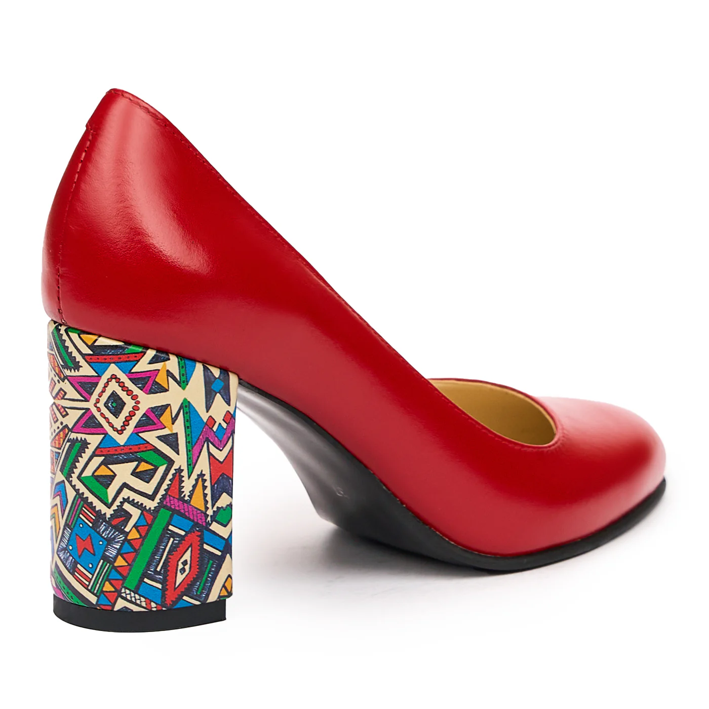 Pantofi dama eleganti din piele naturala rosie 9390 - Image 2