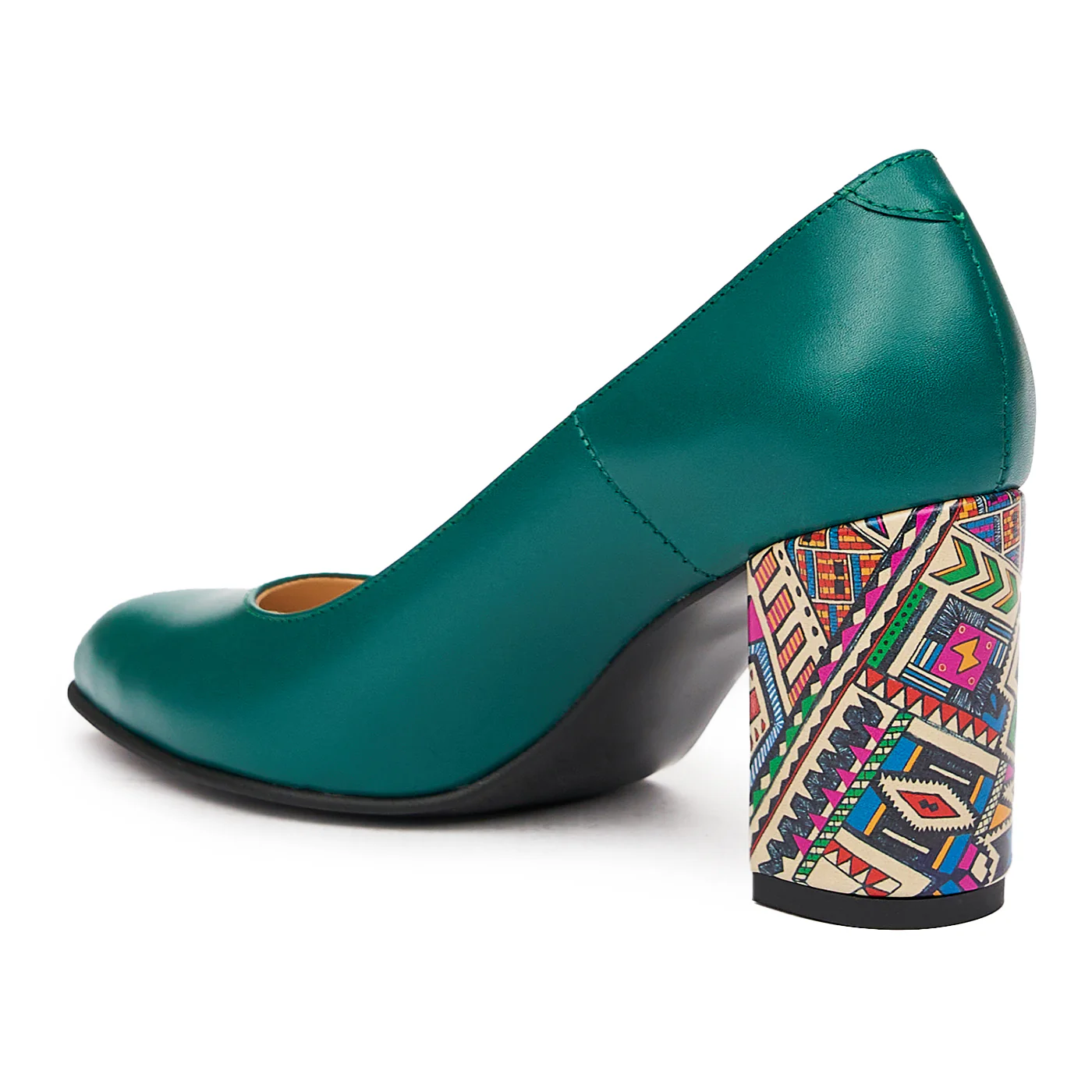 Pantofi dama eleganti din piele naturala verde 9393 - Image 3