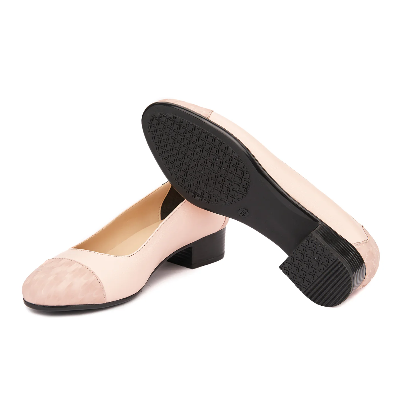Pantofi dama piele naturala cu toc mic 1633 - Image 3