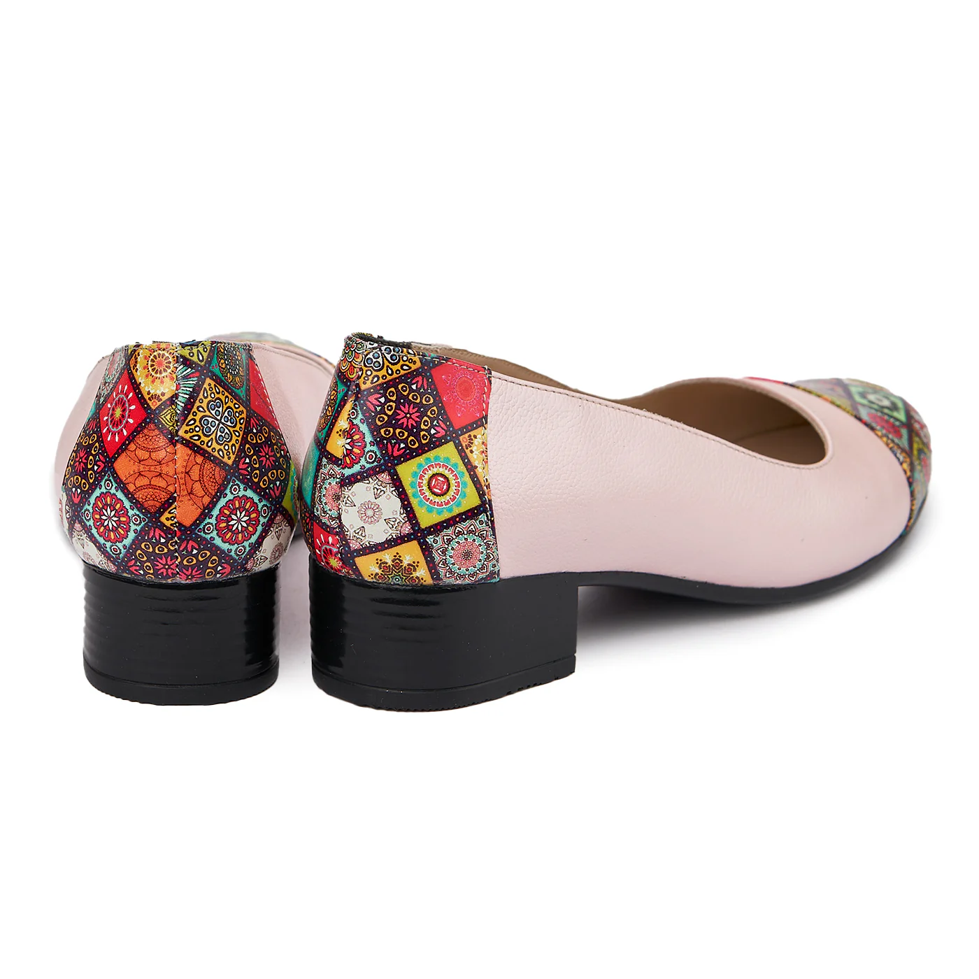 Pantofi dama piele naturala cu toc mic 1890 - Image 2