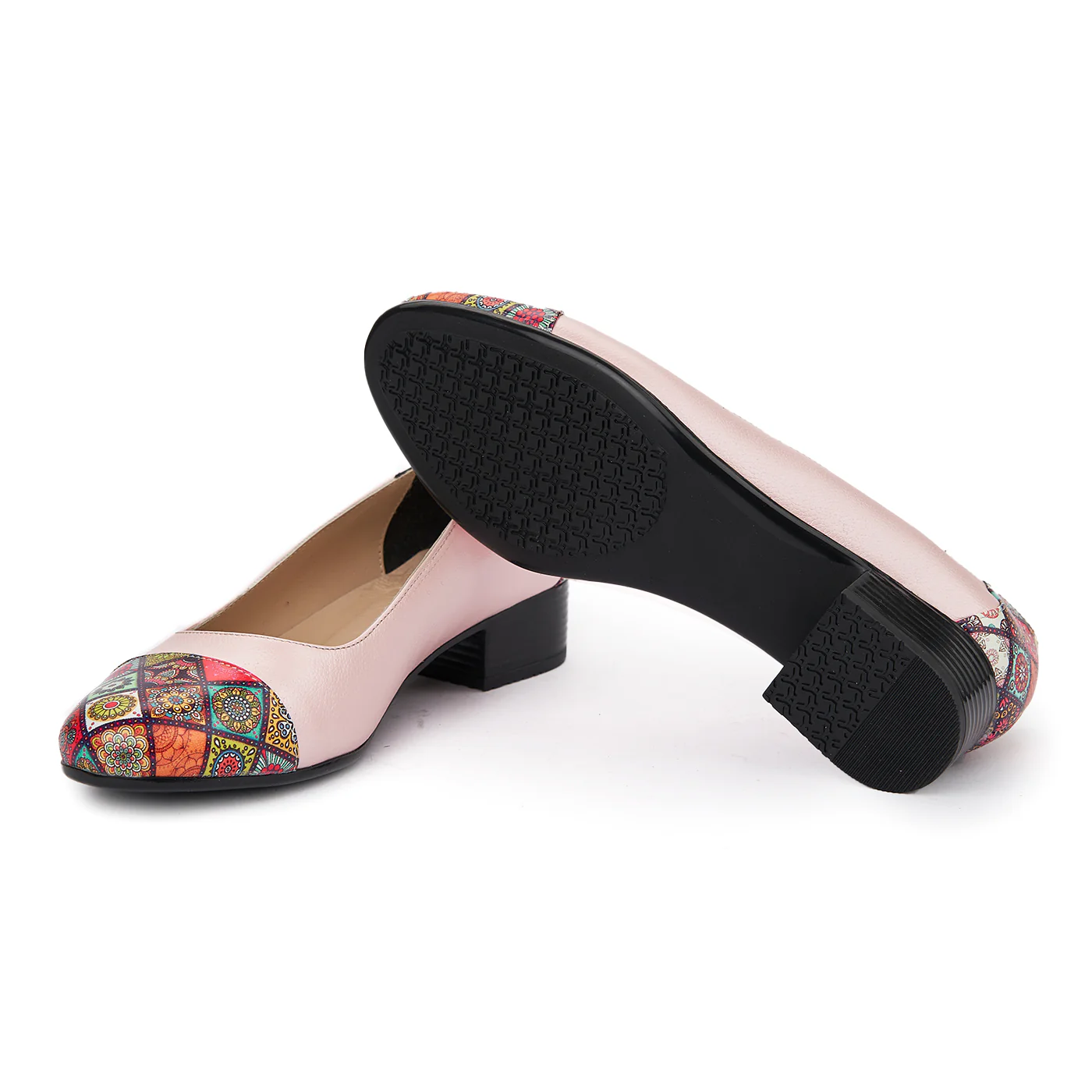 Pantofi dama piele naturala cu toc mic 1890 - Image 3