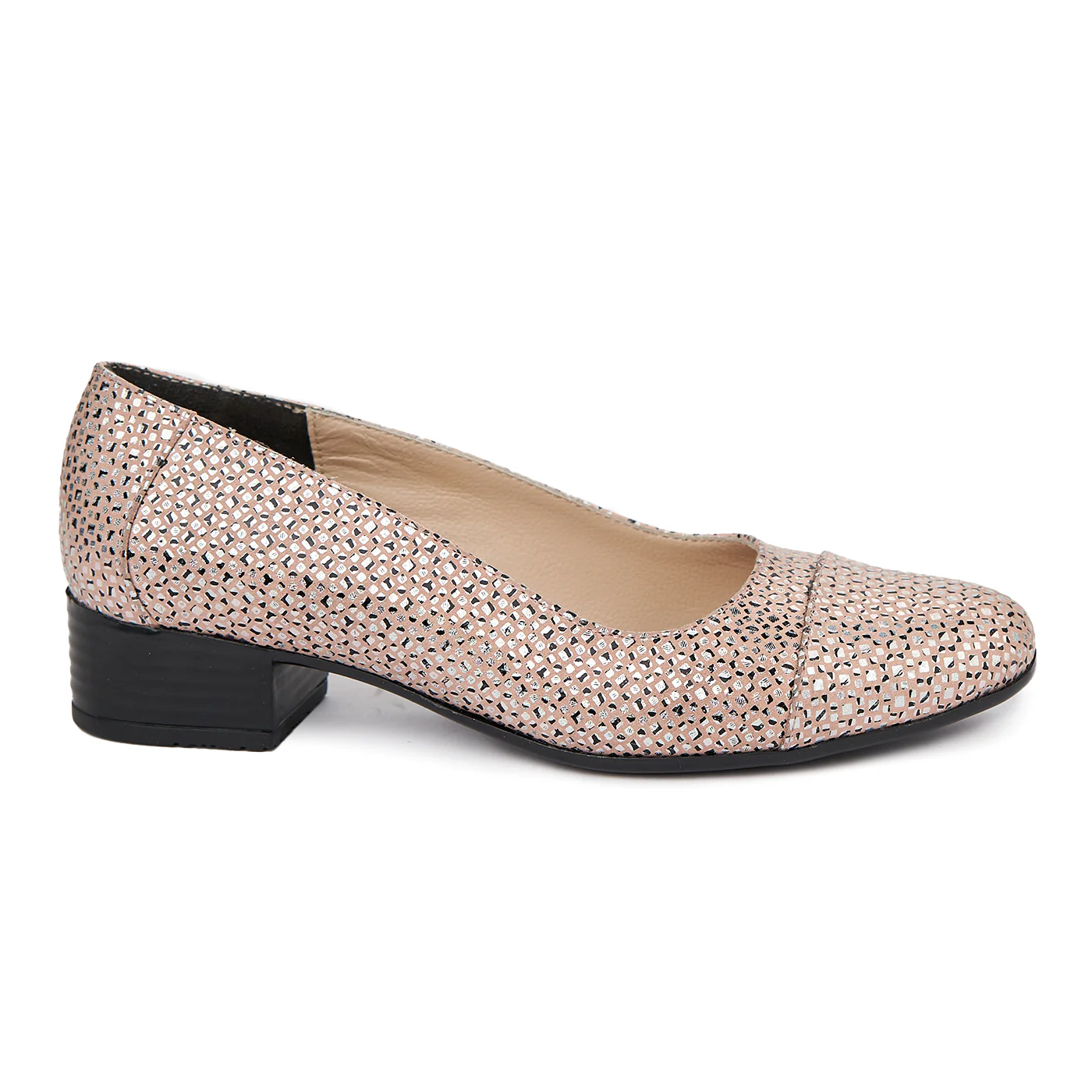 Pantofi dama piele naturala cu toc mic 4909
