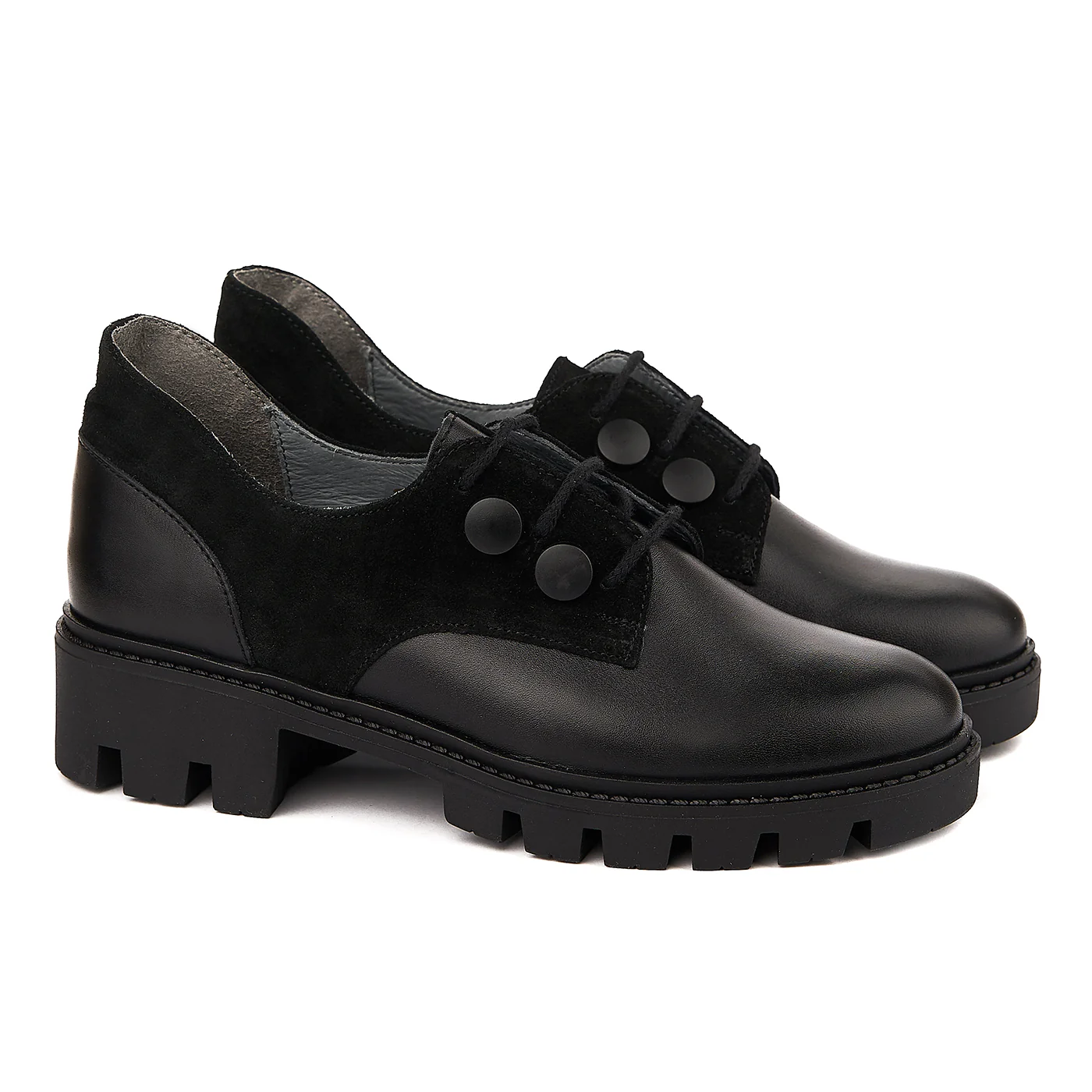 Pantofi dama piele negri clasici 1305