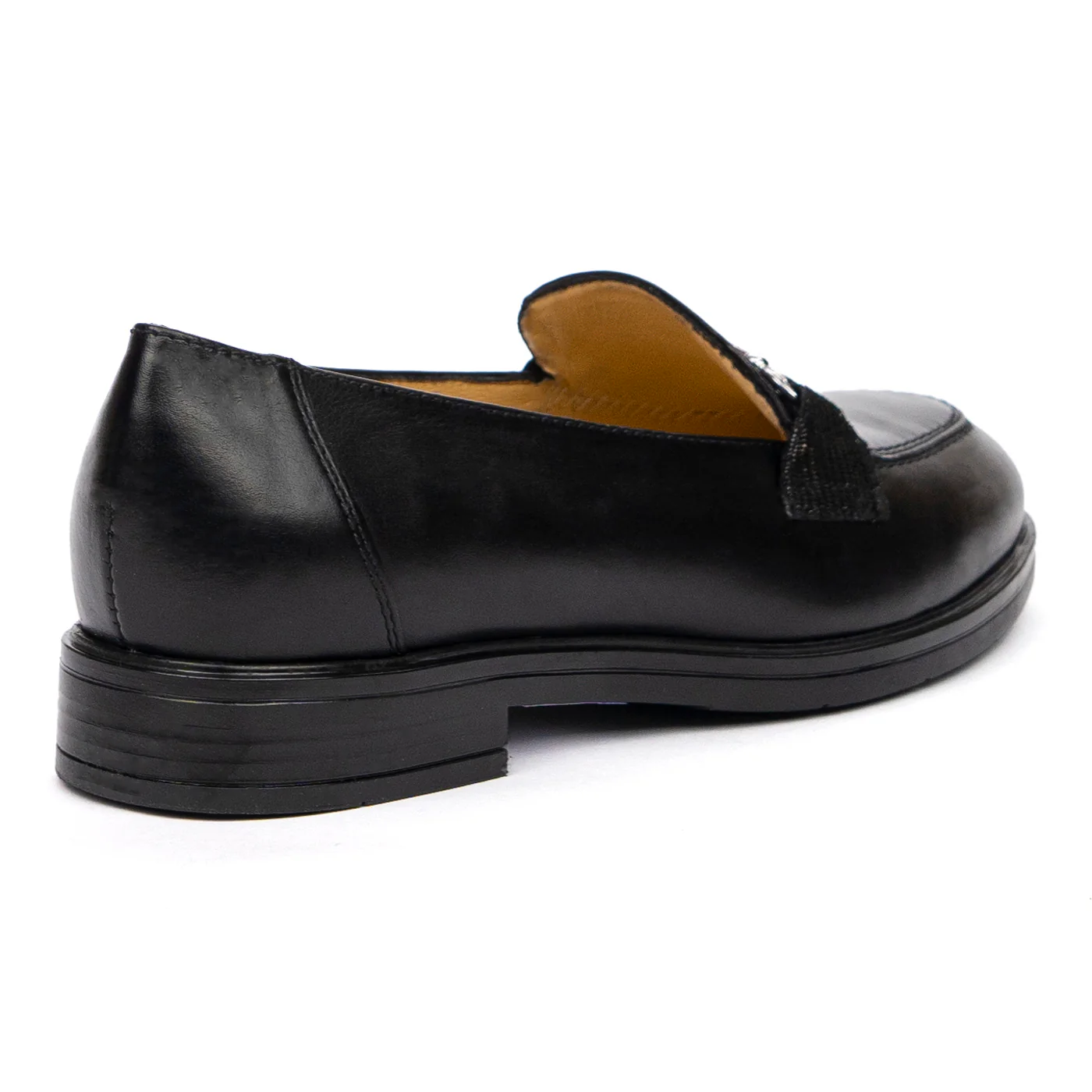 Pantofi Dama Toc 2.5 Cm din Piele Naturala Neagra 8537 - Image 2