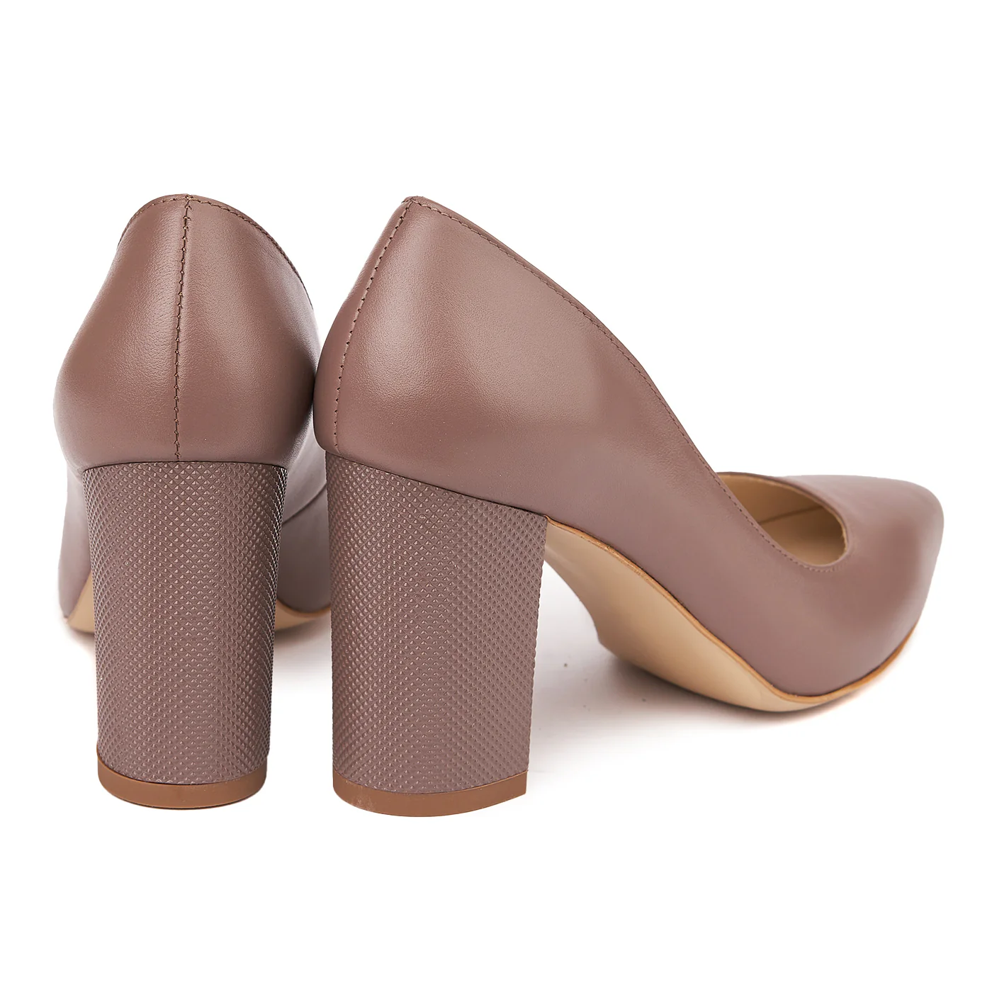 Pantofi dama toc gros din piele naturala 4614 - Image 2